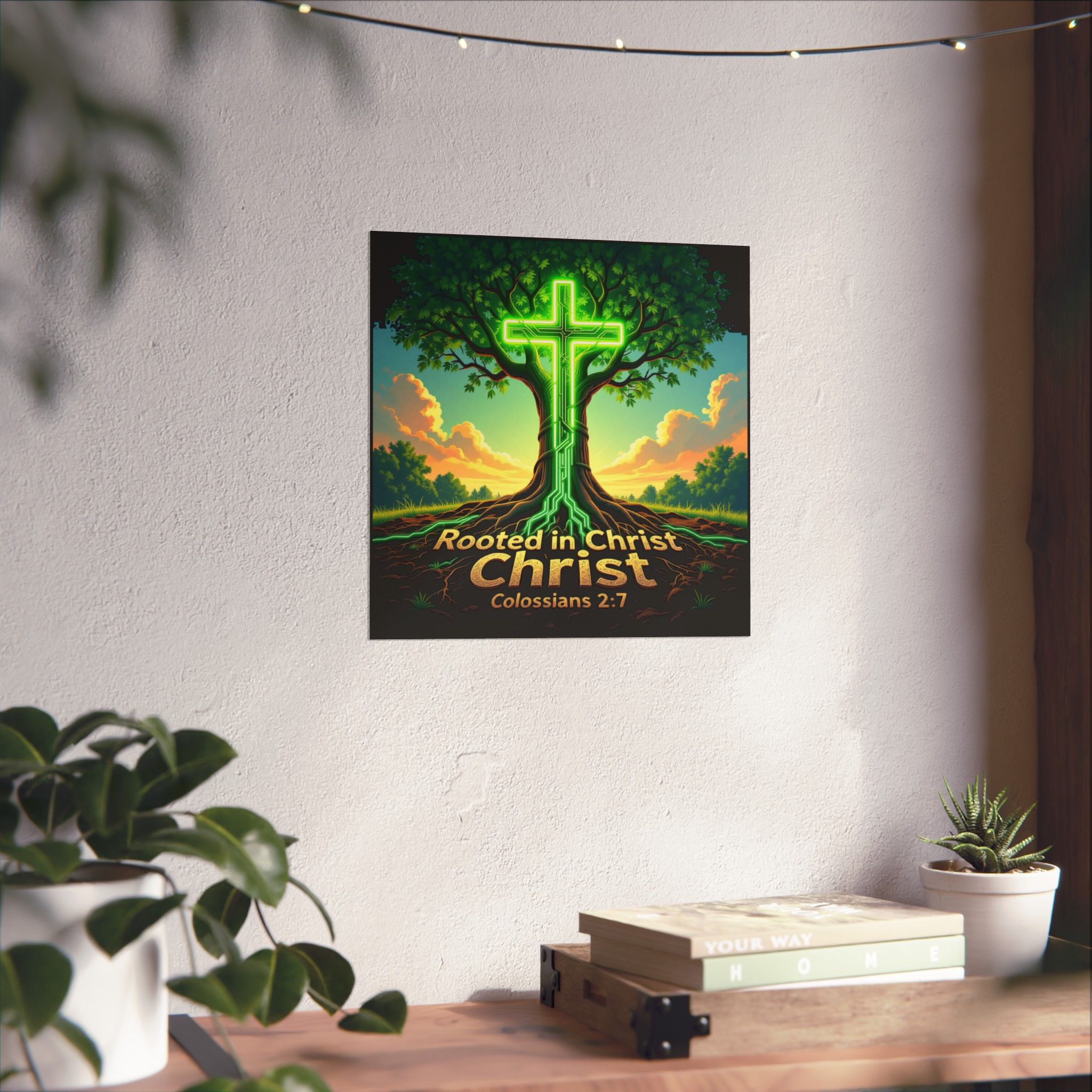 Rooted in Christ Cross Tree Poster | Matte Vertical Poster - Image 6