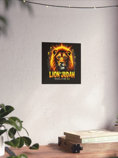 Lion of Judah Matte Vertical Poster | Revelation 5:5, Christian Wall Art