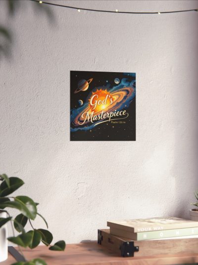 God's Masterpiece Space Art Poster | Psalm 139:14 Matte Vertical Poster