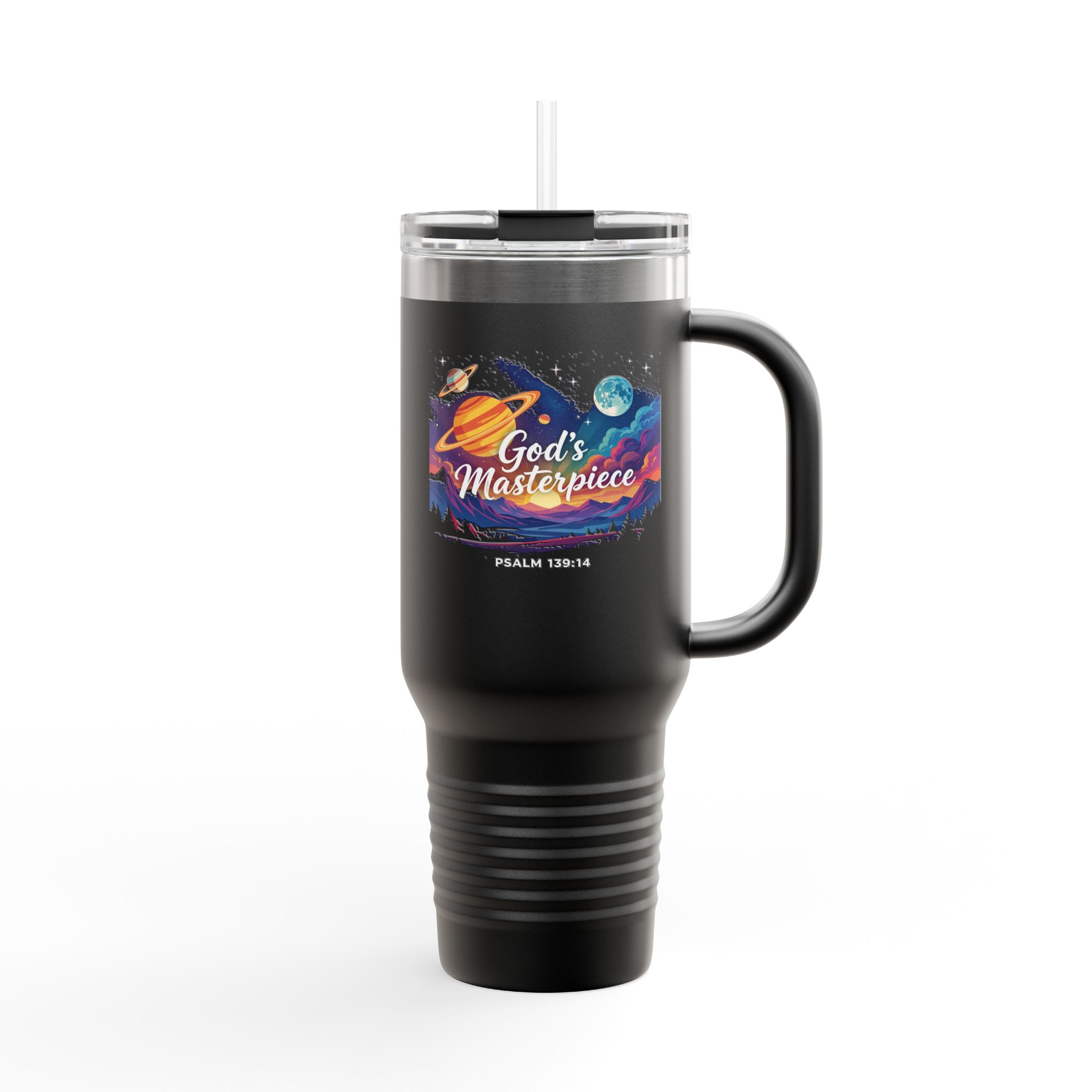 God's Masterpiece Space Design 40oz Travel Mug | Insulated Tumbler - Image 2