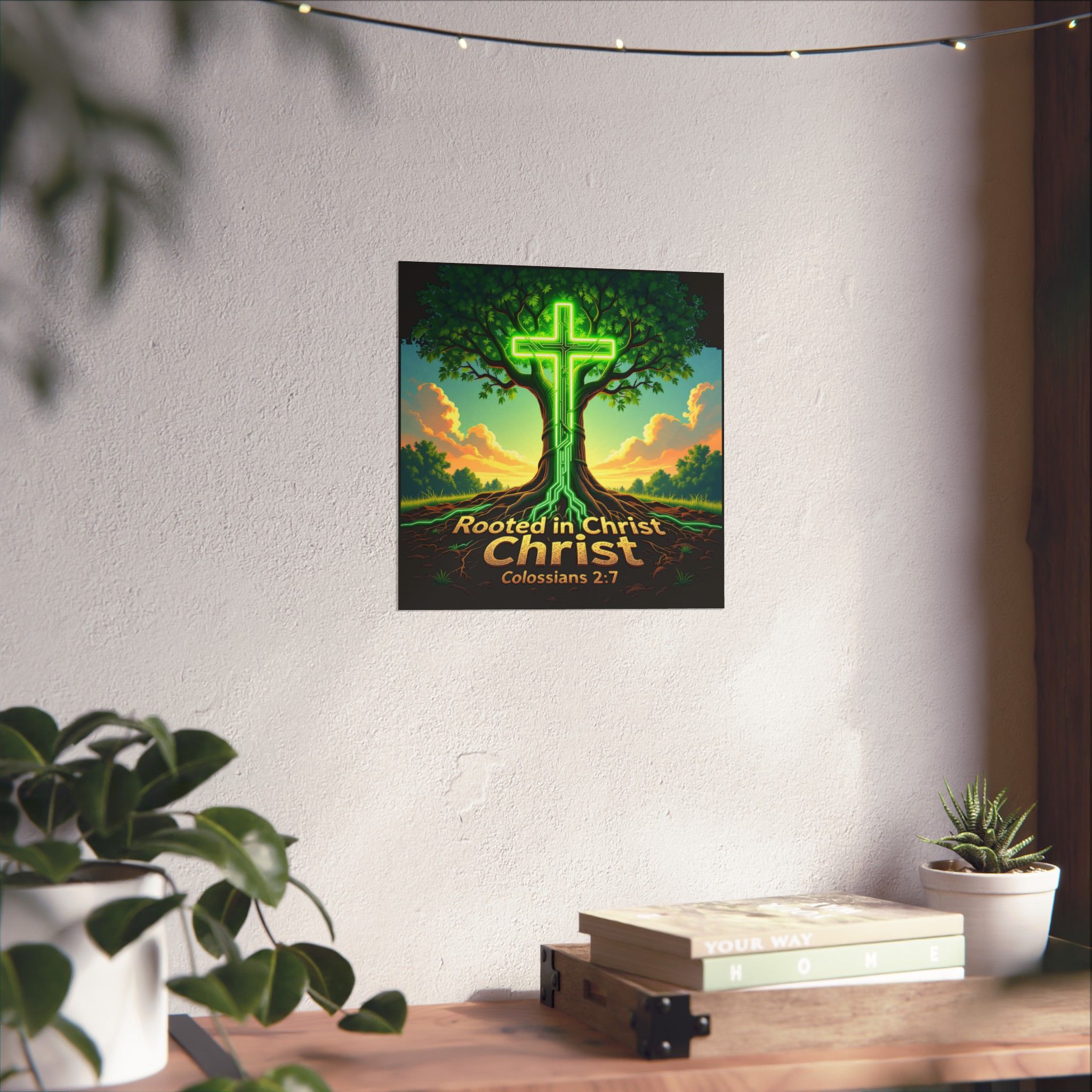 Rooted in Christ Cross Tree Poster | Matte Vertical Poster - Image 5