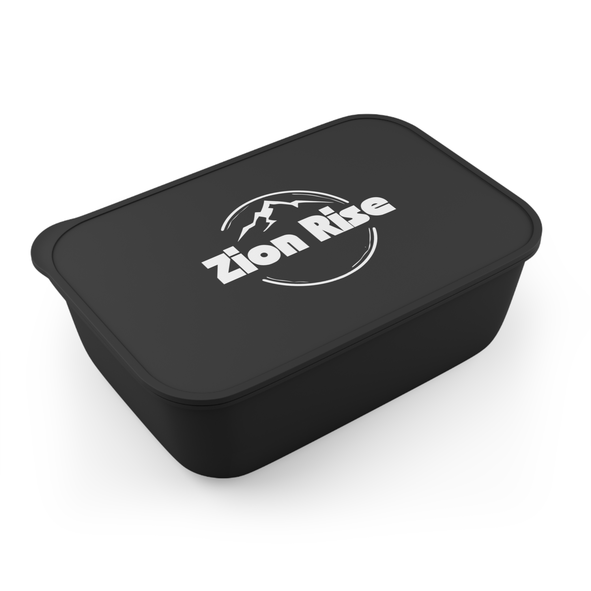 Zion Rise mountain logo Bento Box | PLA lunch container with band & utensils - Image 4