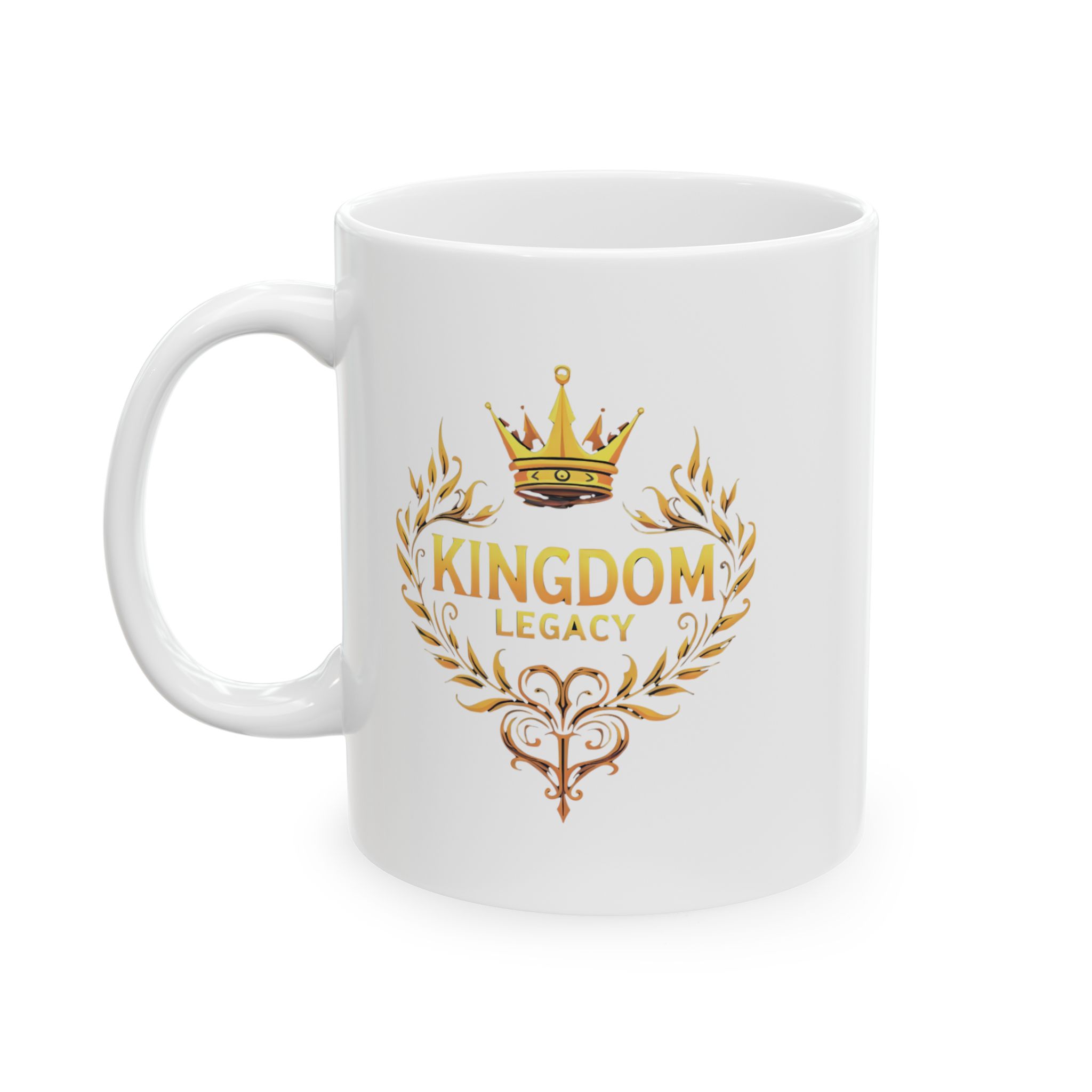 Golden Wreath Ceramic Mug - Perfect Gift for Tea Lovers, Coffee Enthusiasts, Celebrations, Home Décor, Kitchen Accessory - Image 4