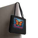 Be Transformed Butterfly Unisex Tote Bag | Christian Scripture Romans 12:2 Artwork