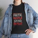 Faith Hustle Grind Repeat Tee - Motivational Unisex Cotton Shirt, Graphic T-Shirt for Entrepreneurs, Gift for Him/Her, Casual Wear, [...]