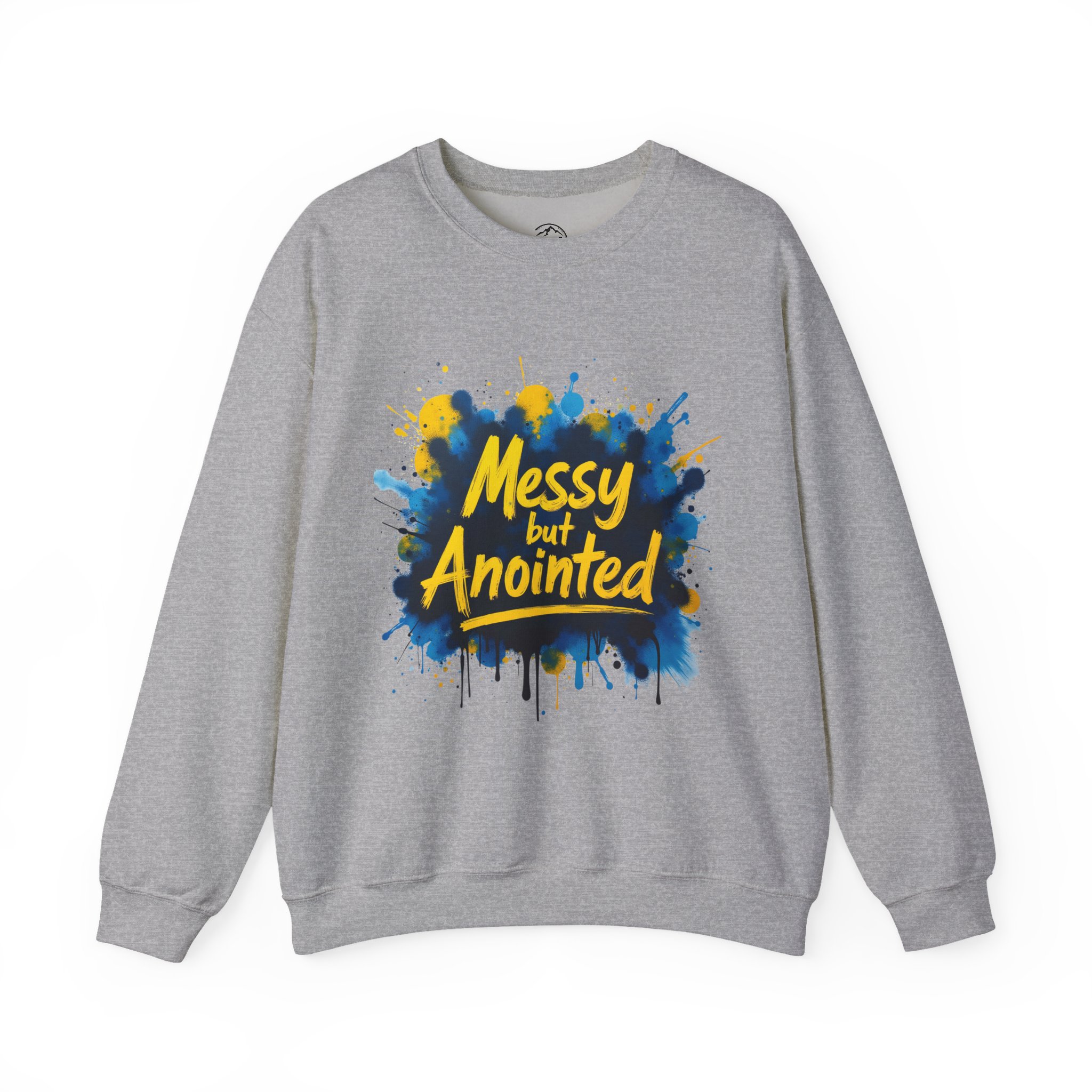 Messy but Anointed Sweater, Comfortable Crewneck Sweatshirt, Inspirational Gift, Unisex Casual Wear, Everyday Style, Christian Apparel - Image 6
