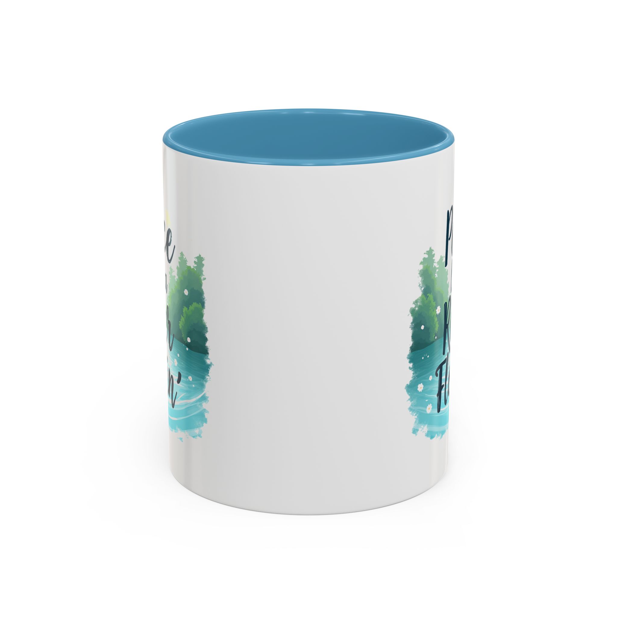 Serene Coffee Mug, Peace Like a River Flowin', Gift for Nature Lovers, Cozy Home Decor, Inspirational Drinkware, Motivational Gift - Image 2