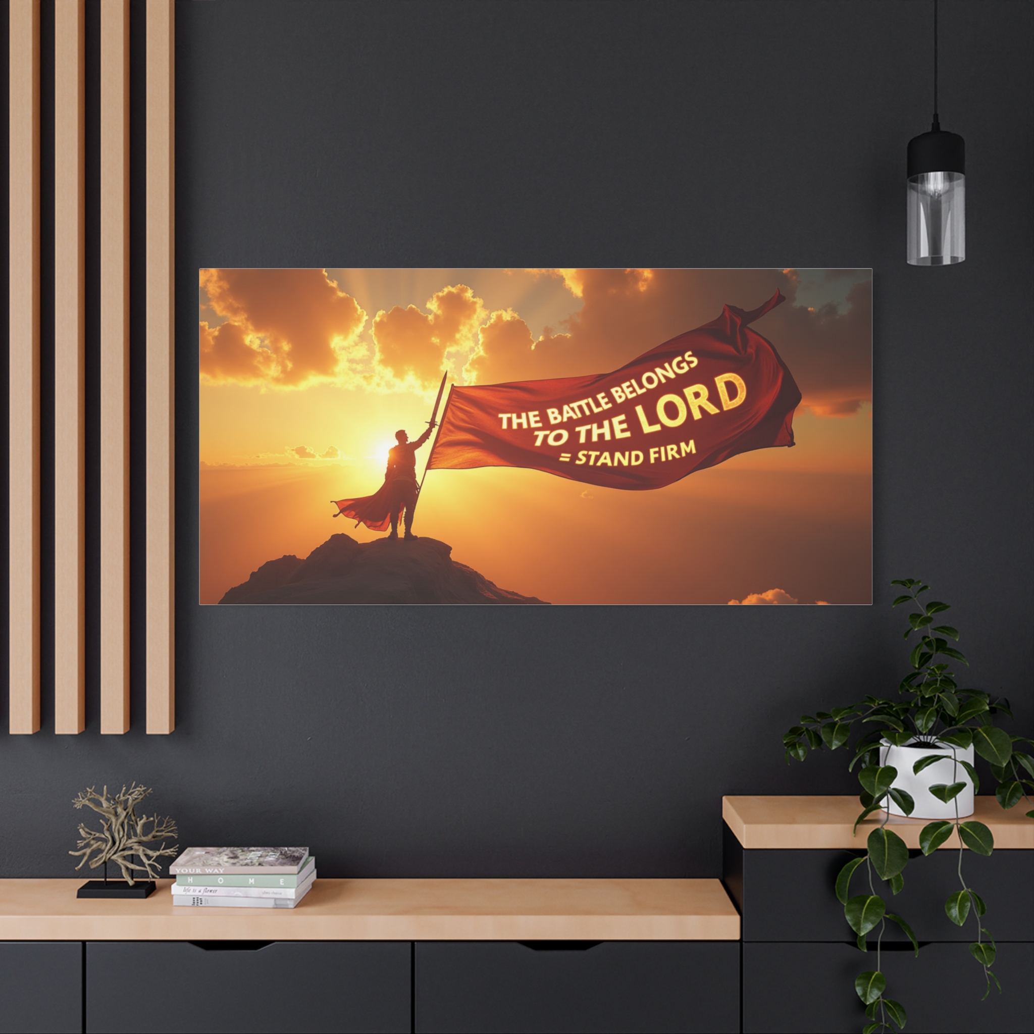 Matte Stretched Canvas - "The Battle Belongs to the Lord" Inspirational Religious Wall Art - Image 7