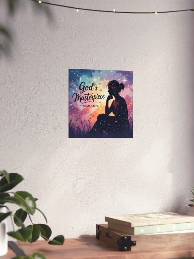 God's Masterpiece Psalm 139:14 Poster | Matte Vertical Christian Wall Art