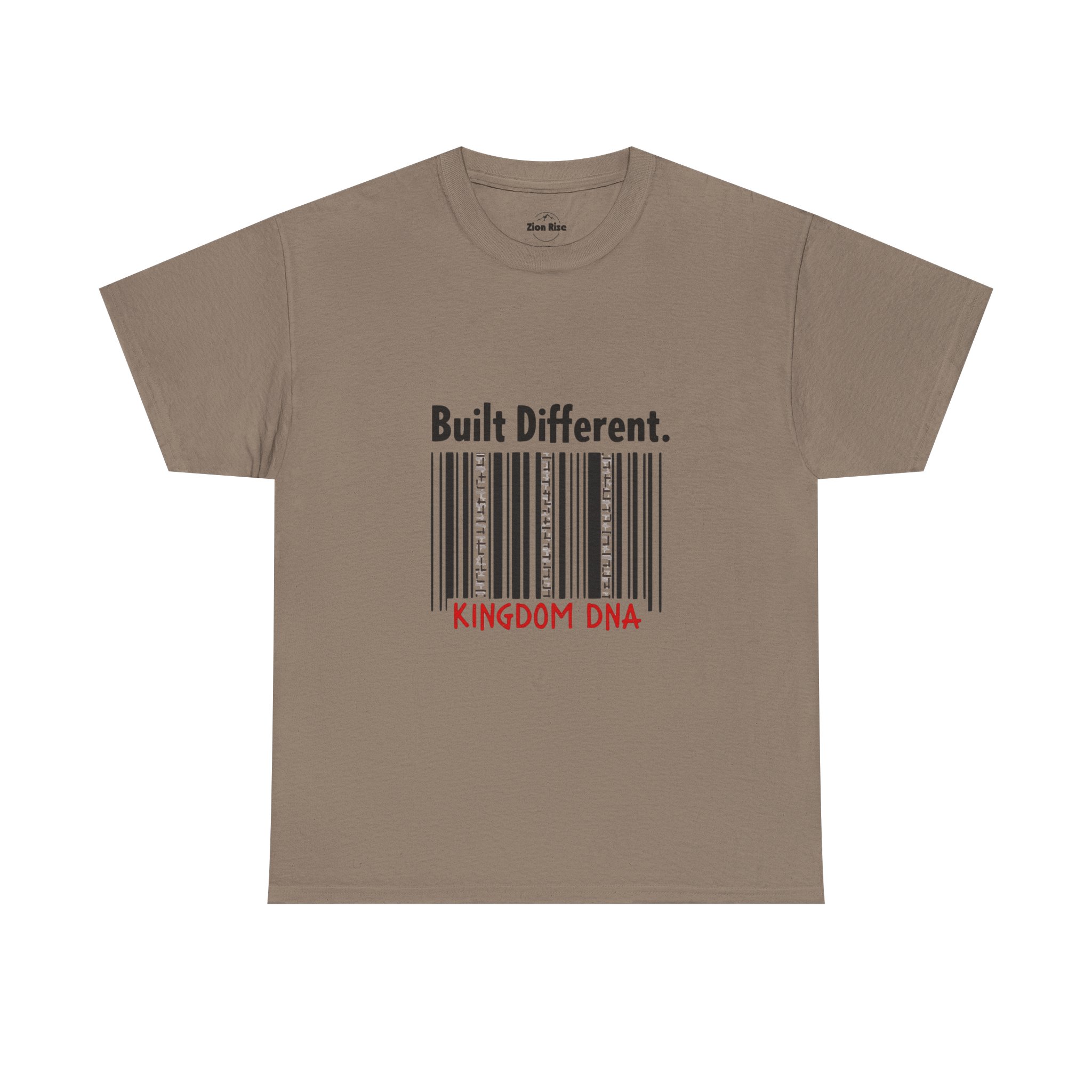 Unisex Heavy Cotton Tee - "Built Different" DNA Barcode Shirt, Casual Wear, Graphic Tee, Gift for Him/Her, Motivational Style - Image 9