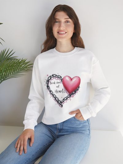 Heartfelt Unisex Sweatshirt - Break Hearts, Cozy Gift, Casual Wear, Love-Inspired Apparel