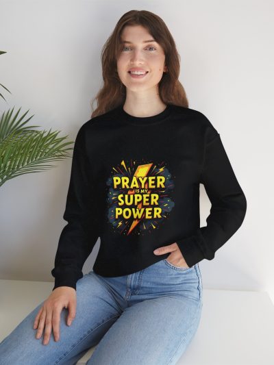 Unisex Heavy Blend™ Crewneck Sweatshirt, "Prayer is My Super Power" Cozy Gift, Perfect for Faith and Encouragement, Ideal for Church [...]