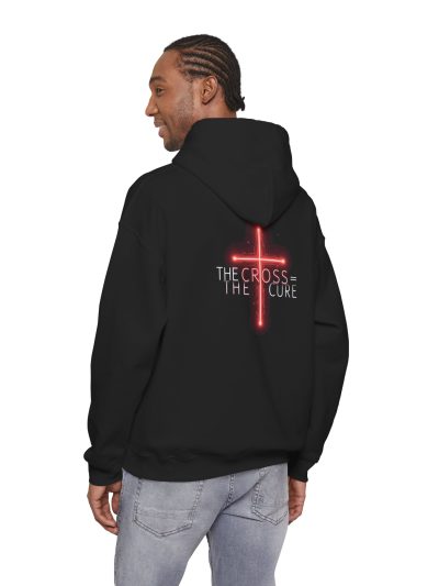 Faith-Inspired Hooded Sweatshirt, Christian Apparel, Cozy Gift for Believers, Casual Wear, Cross Design