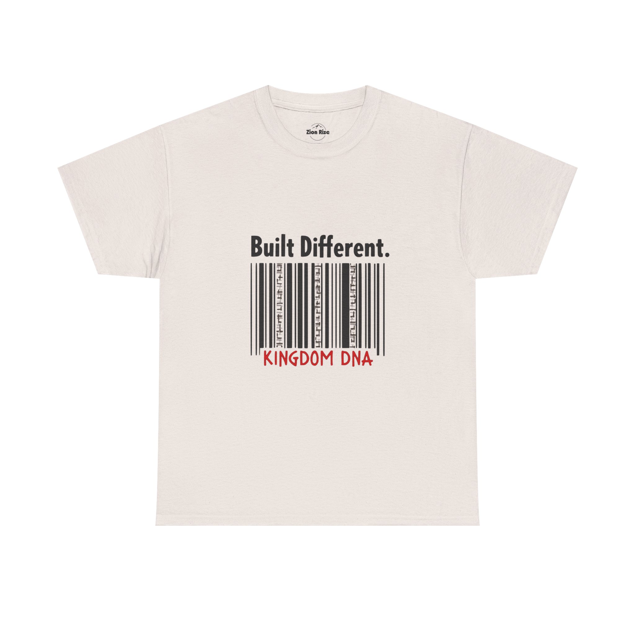 Unisex Heavy Cotton Tee - "Built Different" DNA Barcode Shirt, Casual Wear, Graphic Tee, Gift for Him/Her, Motivational Style - Image 6