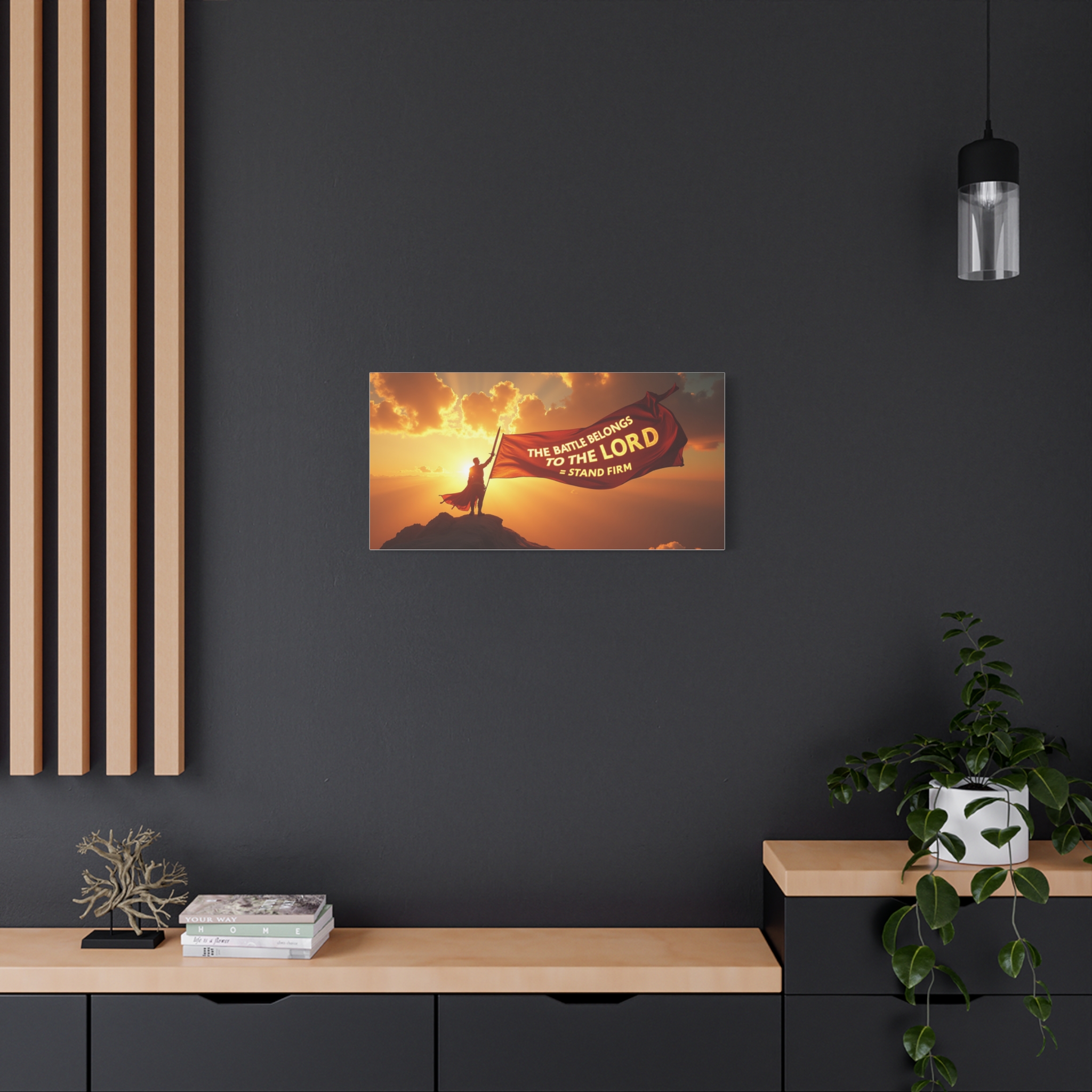 Matte Stretched Canvas - "The Battle Belongs to the Lord" Inspirational Religious Wall Art - Image 4