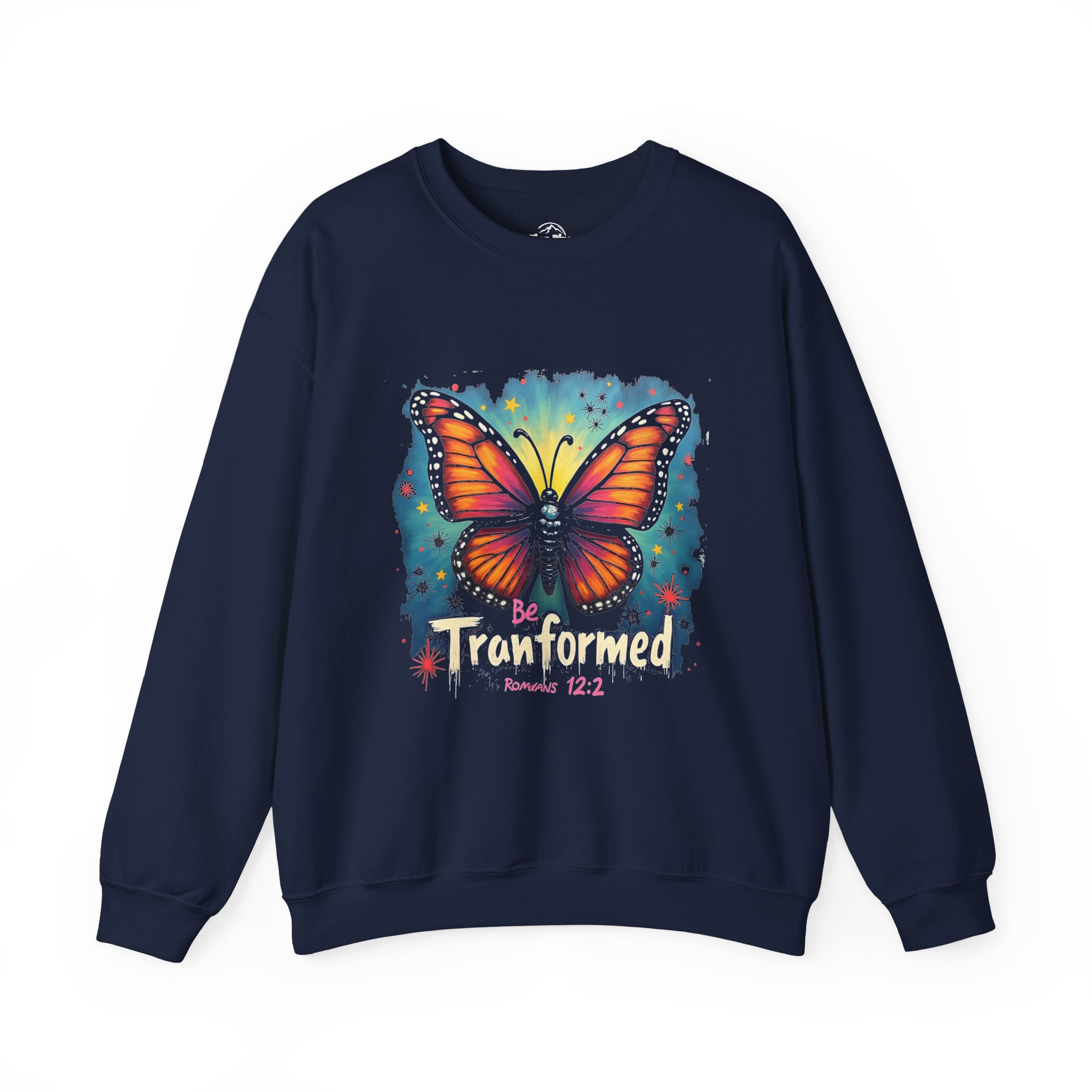Transformed Butterfly sweatshirt | Christian Scripture Romans 12:2, Monarch Wings, Faith Apparel - Image 9