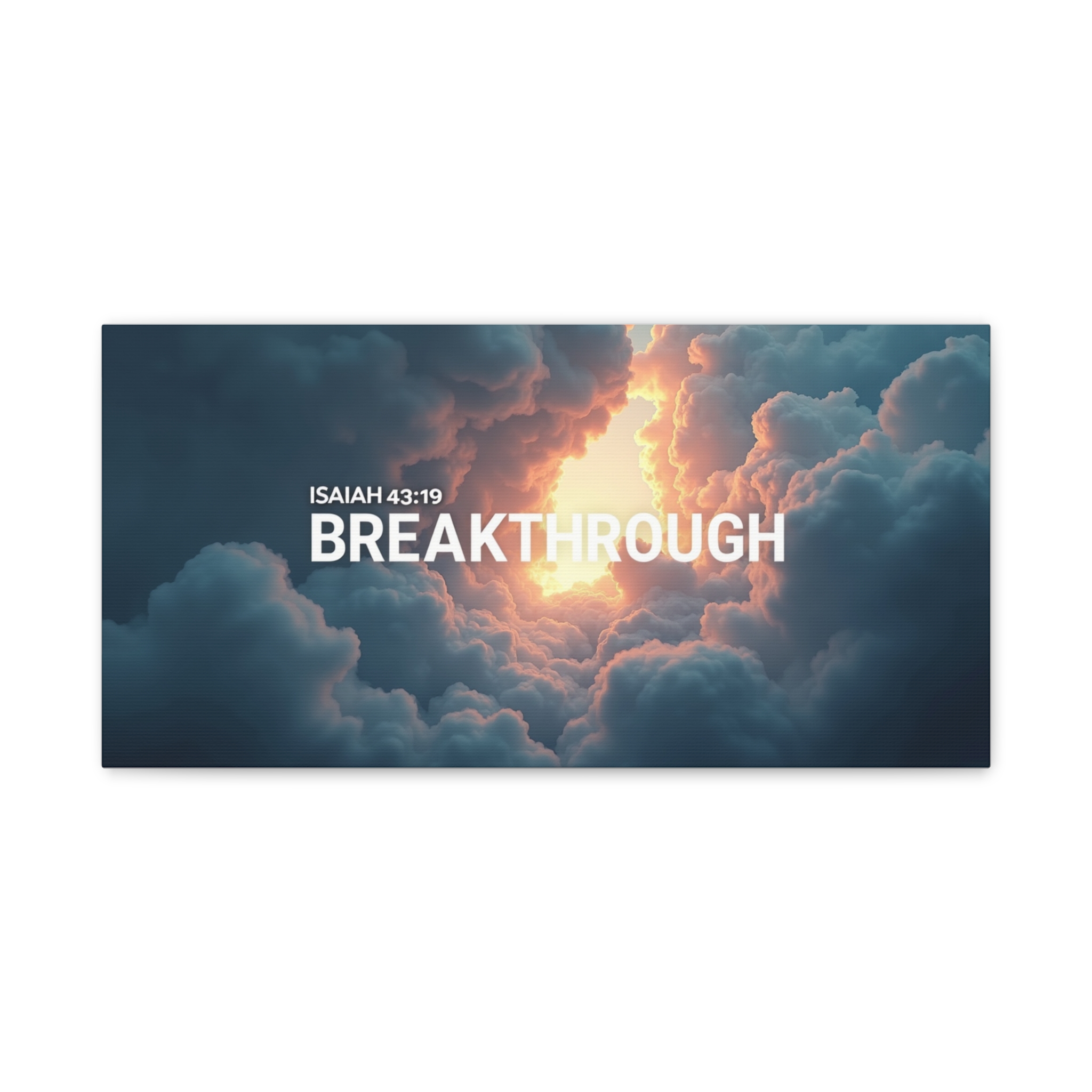 Breakthrough Canvas Wall Art — Isaiah 43:19 Inspirational Matte Stretched Canvas - Image 2