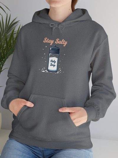 Stay Salty Hooded Sweatshirt, Cozy Unisex Sweatshirt, Funny Hoodie, Casual Wear, Gift for Sea Lovers, Beach Day Essentials