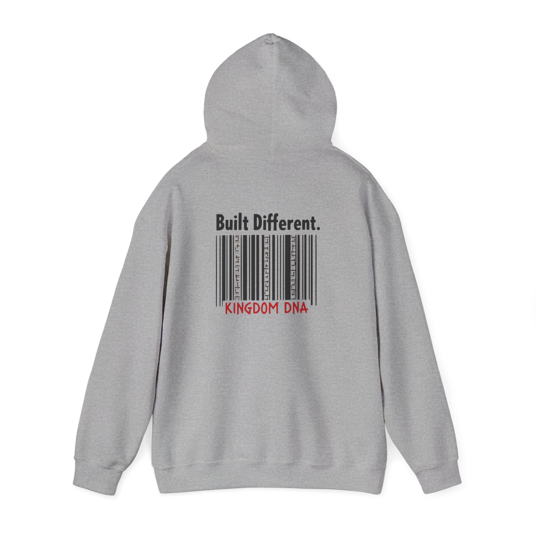 Built Different Hoodie - Unisex Heavy Blend Pullover, Casual Streetwear, Gift for Him/Her, Unique Bar Code Design, Everyday Comfort - Image 6
