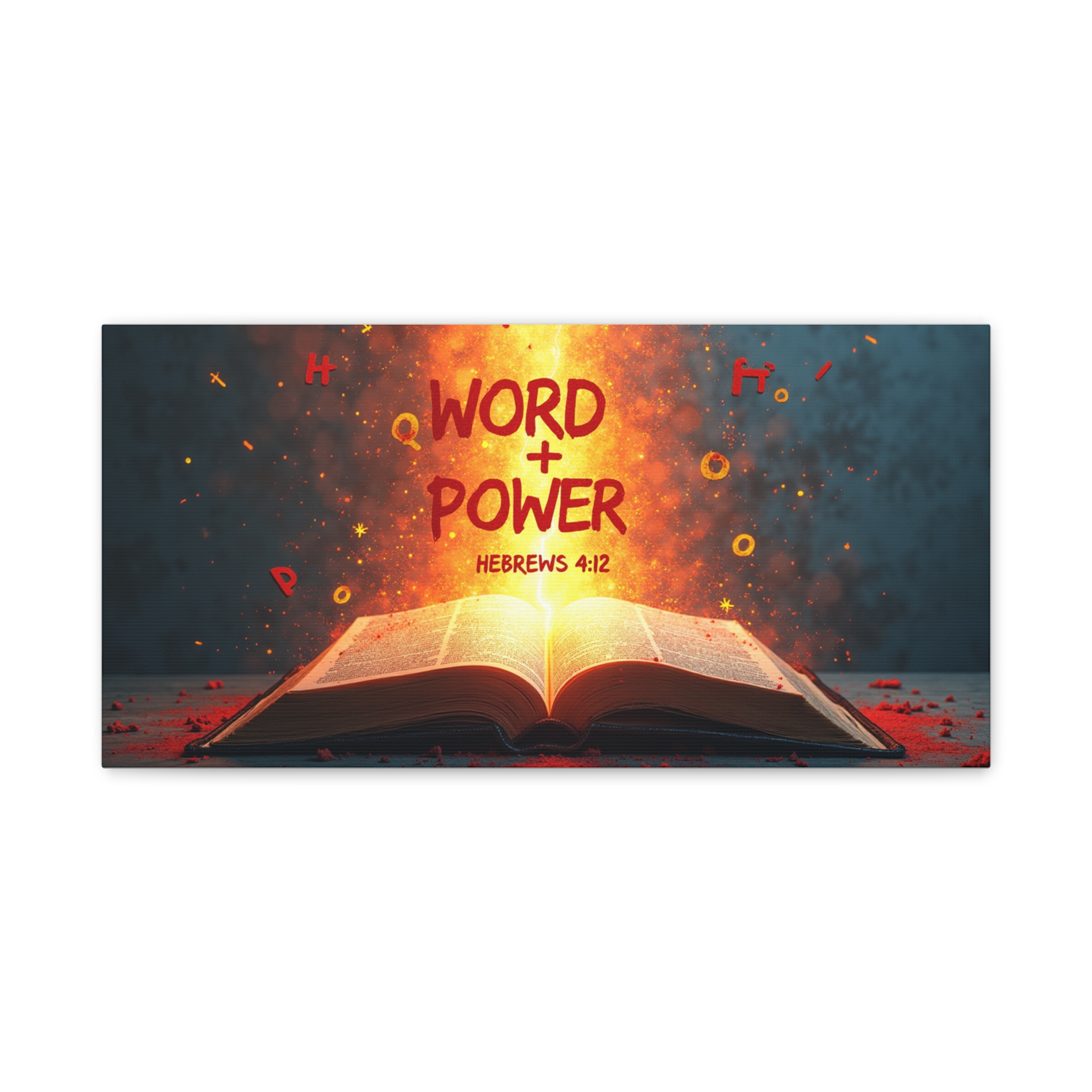 Word + Power: Hebrews 4:12 Matte Canvas Wall Art - Image 2