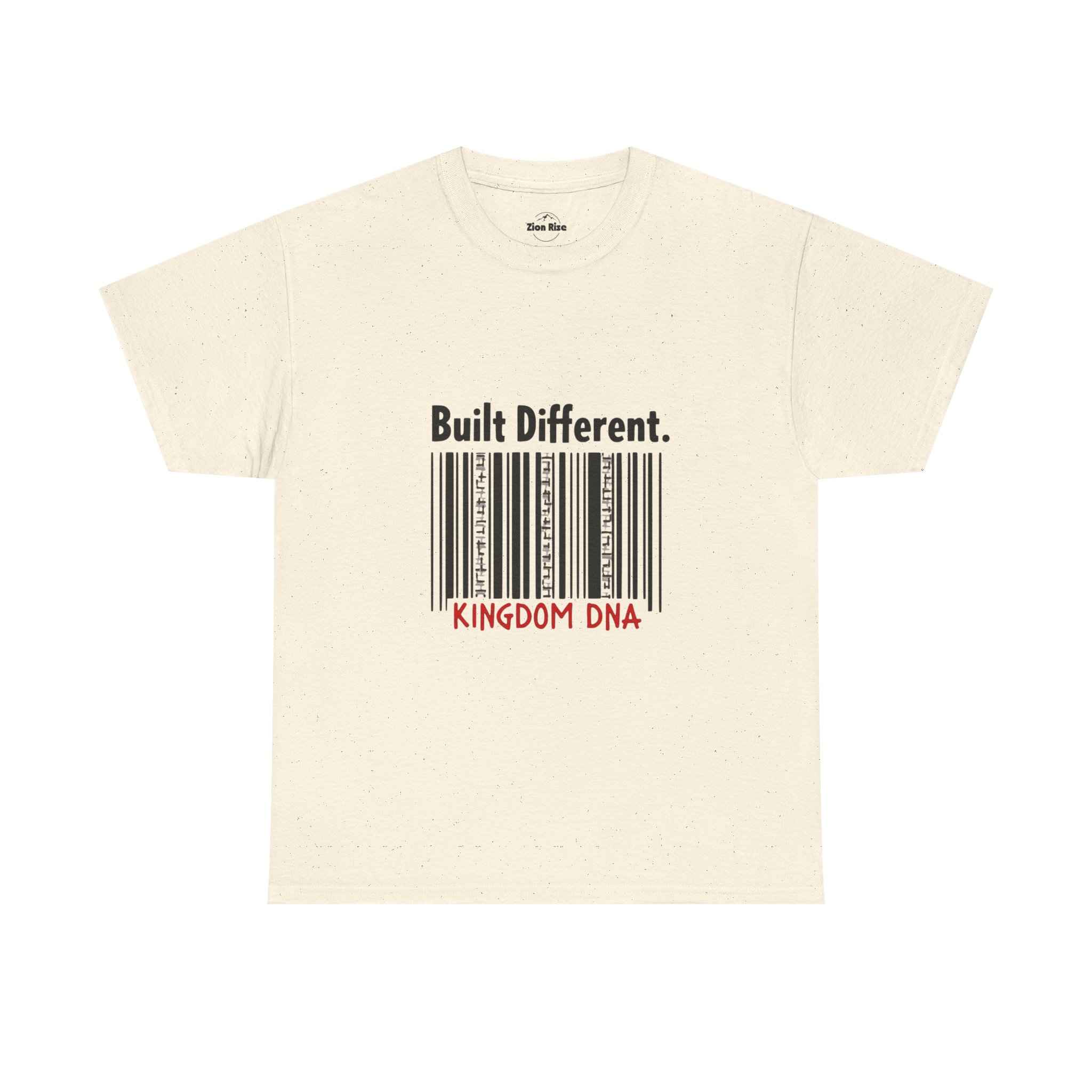 Unisex Heavy Cotton Tee - "Built Different" DNA Barcode Shirt, Casual Wear, Graphic Tee, Gift for Him/Her, Motivational Style - Image 10