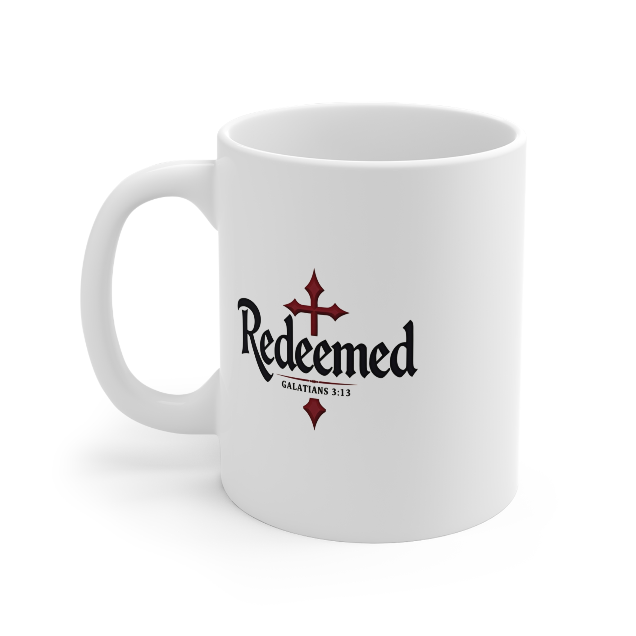 Faith-Inspired 11oz Mug, Christian Coffee Cup, Gift for Believers, Religious Mug, Galatians 3:13 - Image 2