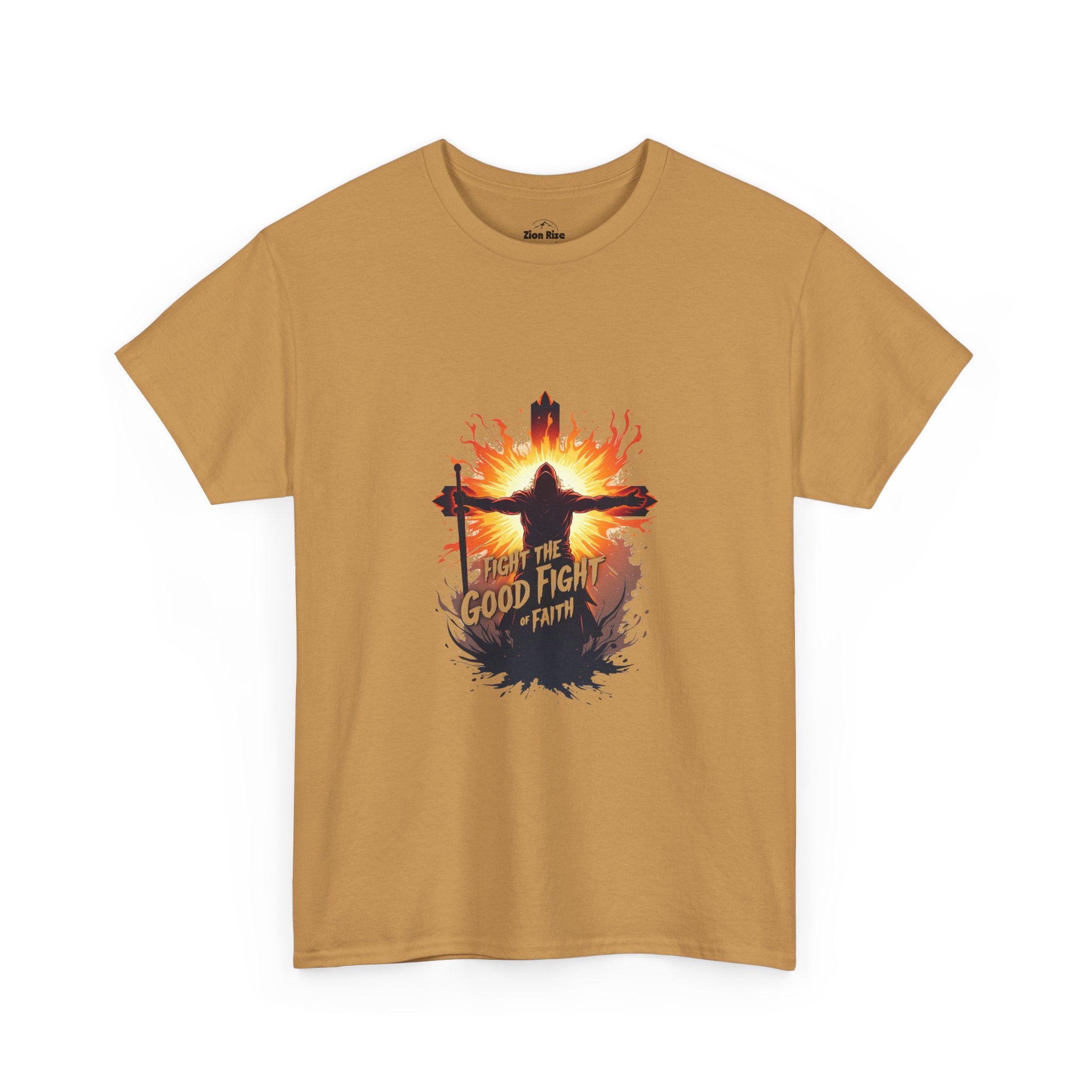 Fight the Good Fight, Christian Streetwear, Gift, Unisex Heavy Cotton Tee - Image 8