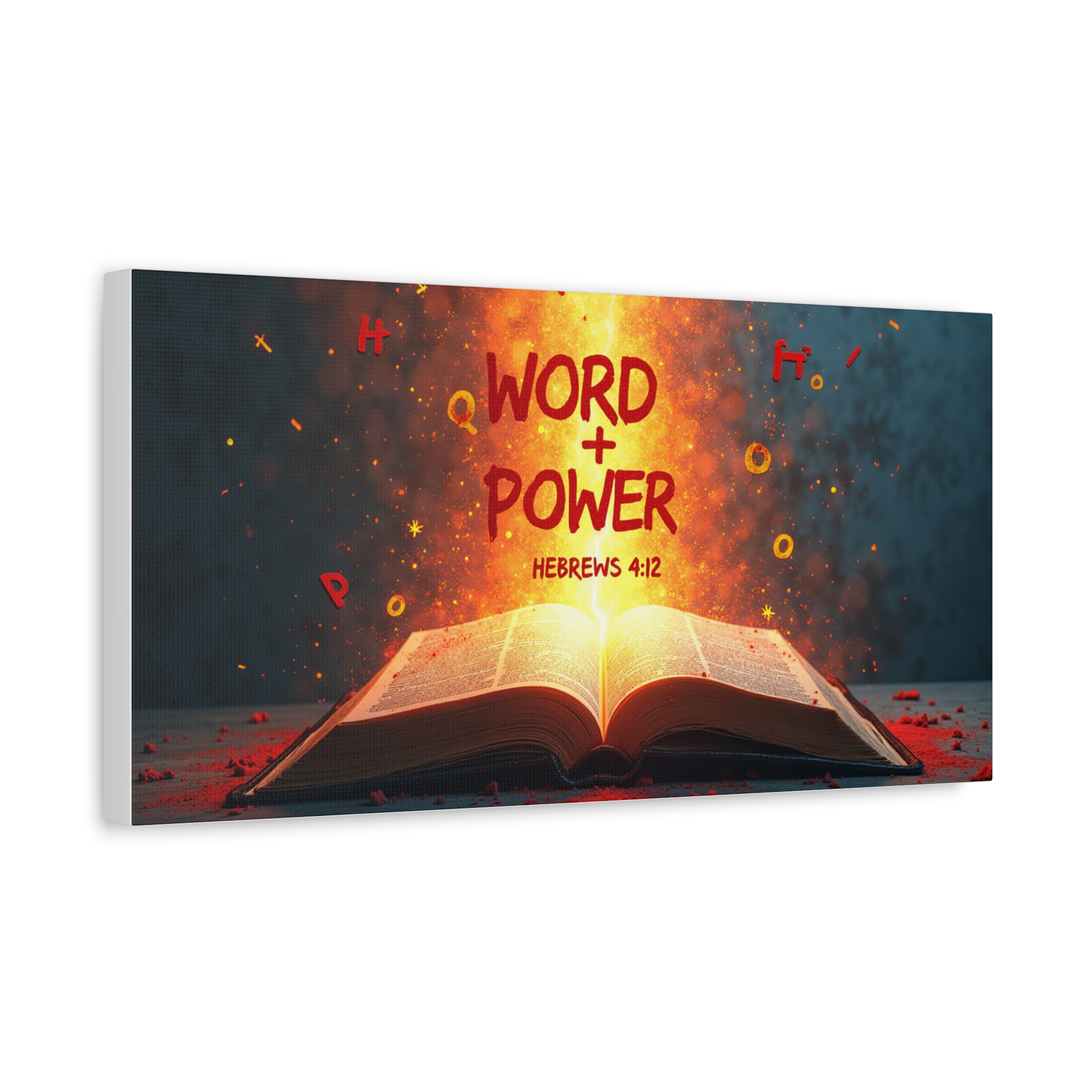 Word + Power: Hebrews 4:12 Matte Canvas Wall Art - Image 3