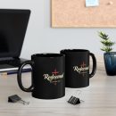 Faith-Inspired Black Mug - Redeemed Design for Coffee Lovers, Inspirational Gift, Christian Home Decor, Bible Verse, 11oz or 15oz