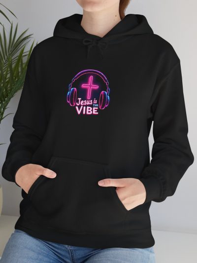 Jesus Vibe Hoodie - Unisex Heavy Blend Sweatshirt, Inspirational Gift, Cozy Style, Music Lover Apparel, Casual Wear