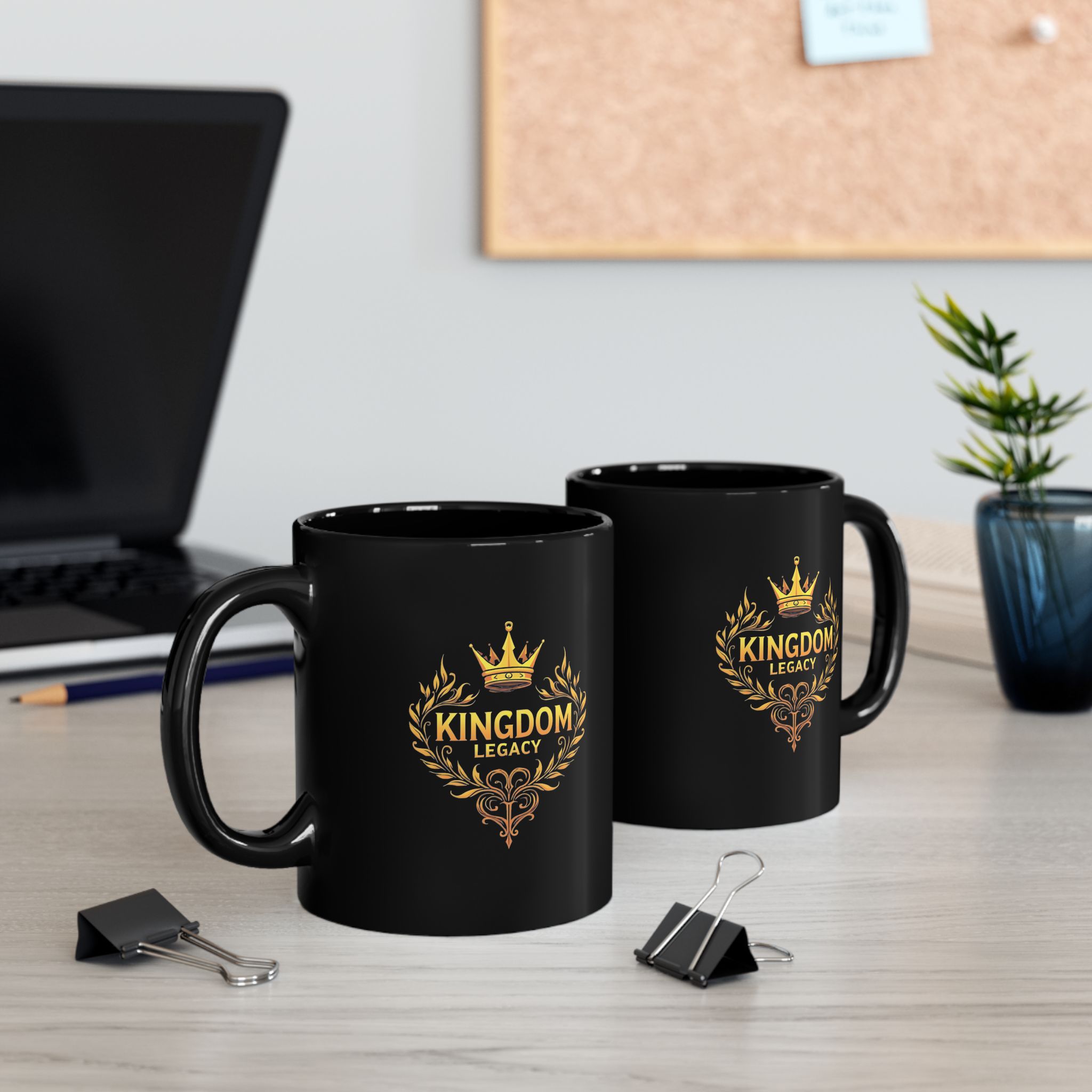 Royal Kingdom Legacy Black Coffee Mug - Unique Gift for Coffee Lovers, Personalized Mug, Tea Mug, Holiday Gift, Home Decor