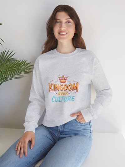 Kingdom Over Culture Sweatshirt, Cozy Unisex Crewneck, Inspirational Gift, Casual Wear, Everyday Comfort, Faith-Based Apparel