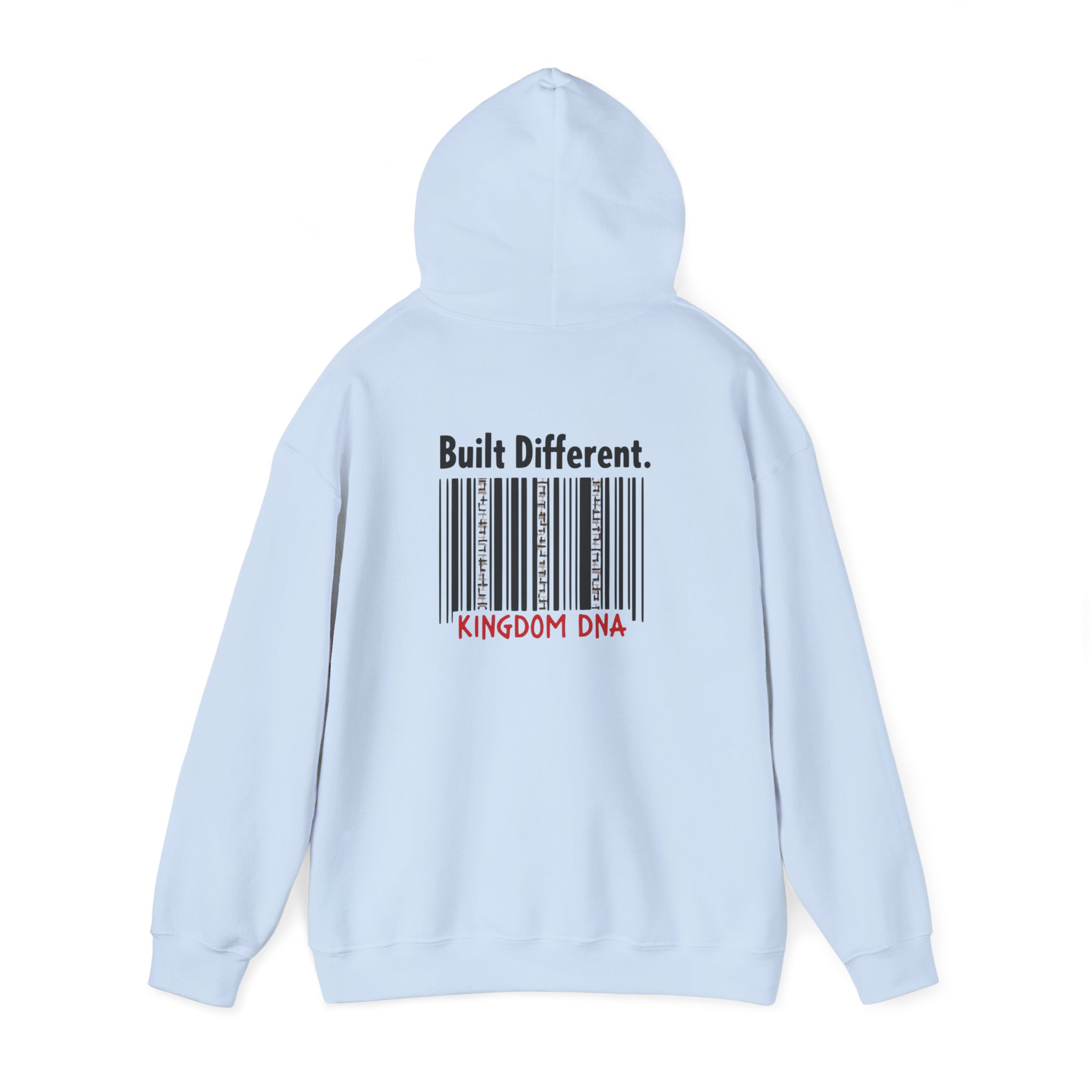 Built Different Hoodie - Unisex Heavy Blend Pullover, Casual Streetwear, Gift for Him/Her, Unique Bar Code Design, Everyday Comfort - Image 9