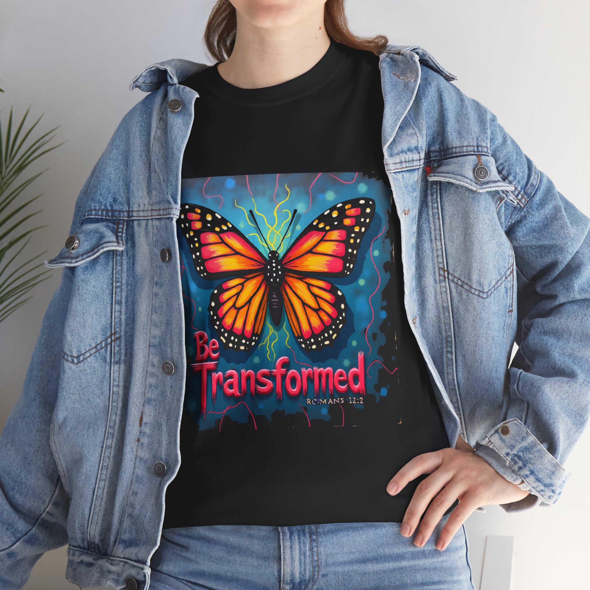 Be Transformed Rainbow Butterfly T-Shirt | Inspirational Design