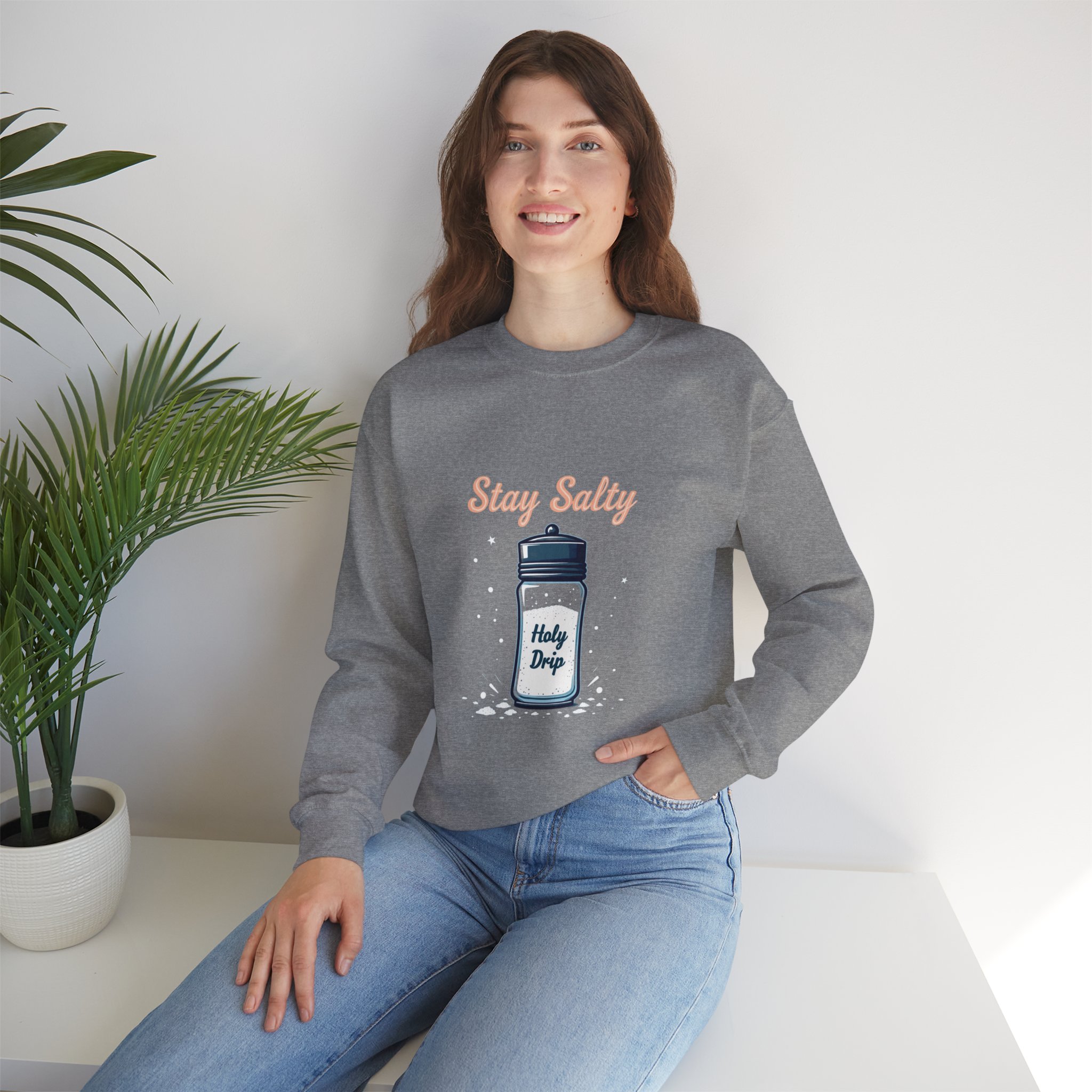 Stay Salty Crewneck Sweatshirt | Unisex Sweatshirt, Casual Wear, Gift for Friends, Beach Vibes, Summer Fashion