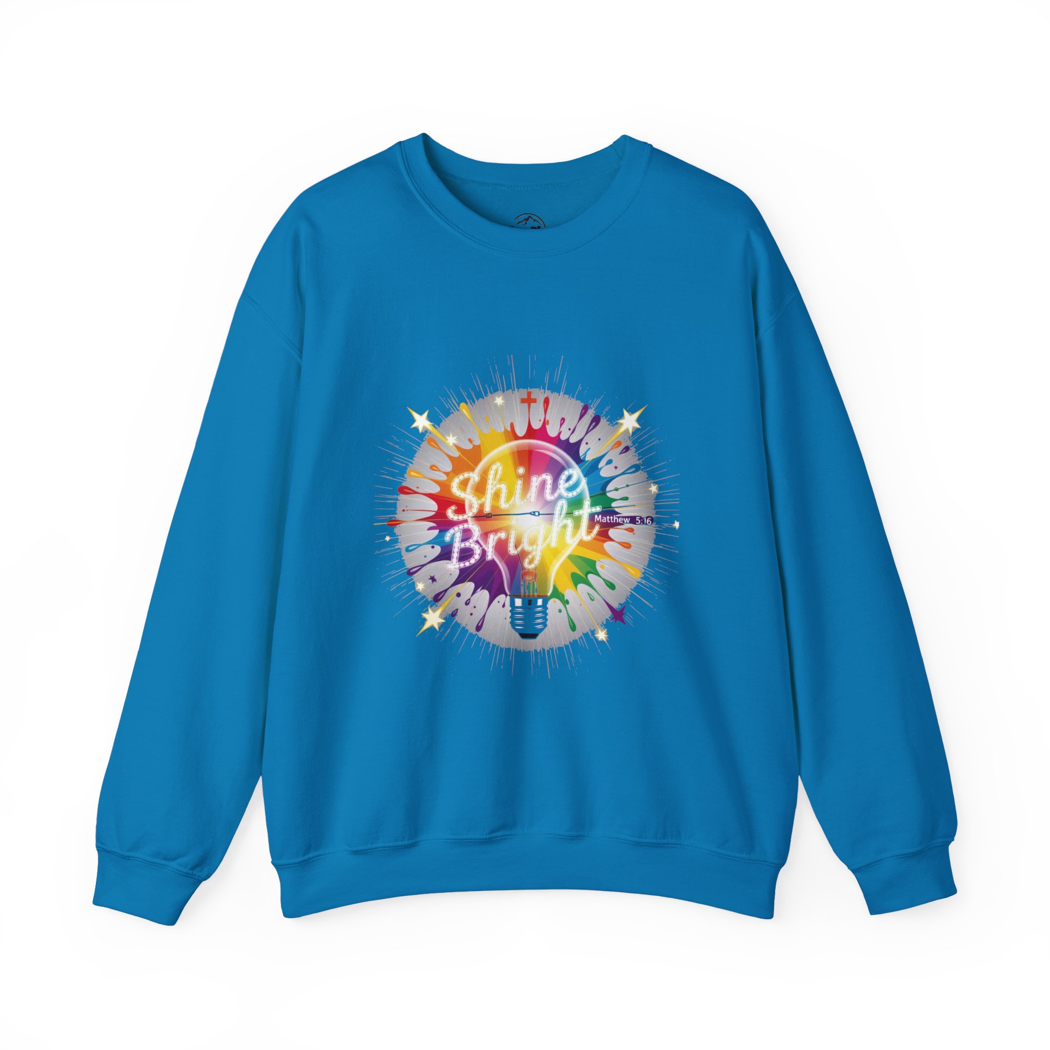 Shine Bright rainbow paint splatter Sweatshirt | motivational crewneck - Image 10