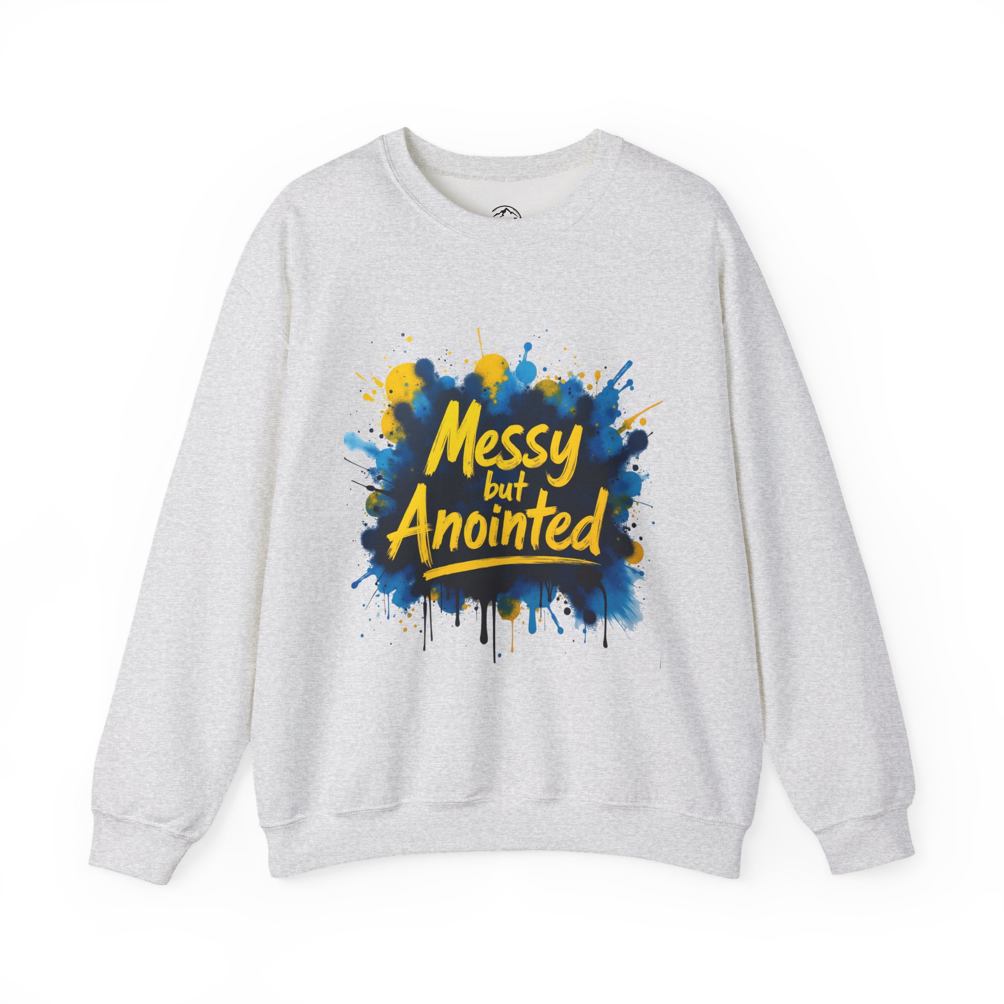 Messy but Anointed Sweater, Comfortable Crewneck Sweatshirt, Inspirational Gift, Unisex Casual Wear, Everyday Style, Christian Apparel - Image 3