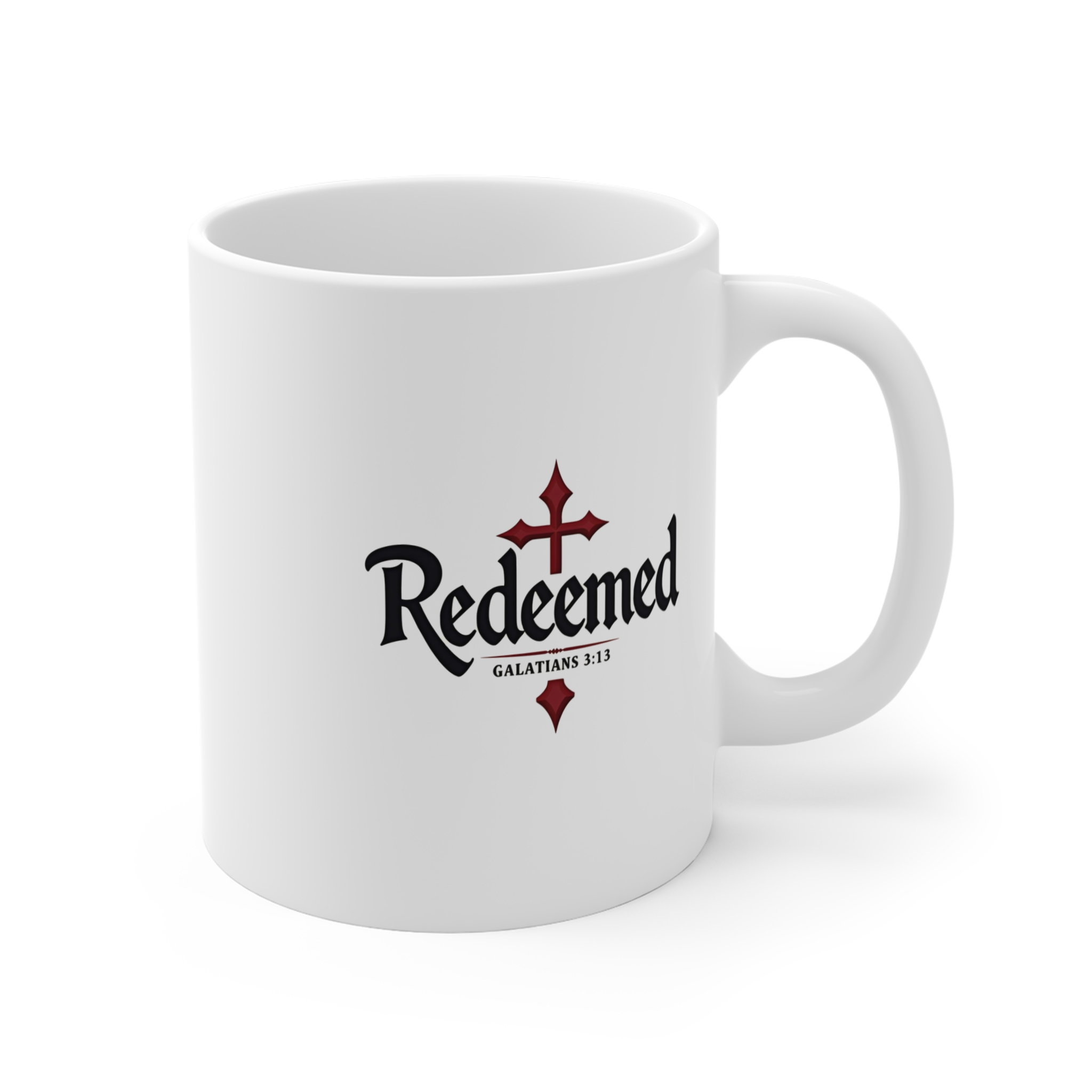 Faith-Inspired 11oz Mug, Christian Coffee Cup, Gift for Believers, Religious Mug, Galatians 3:13 - Image 3