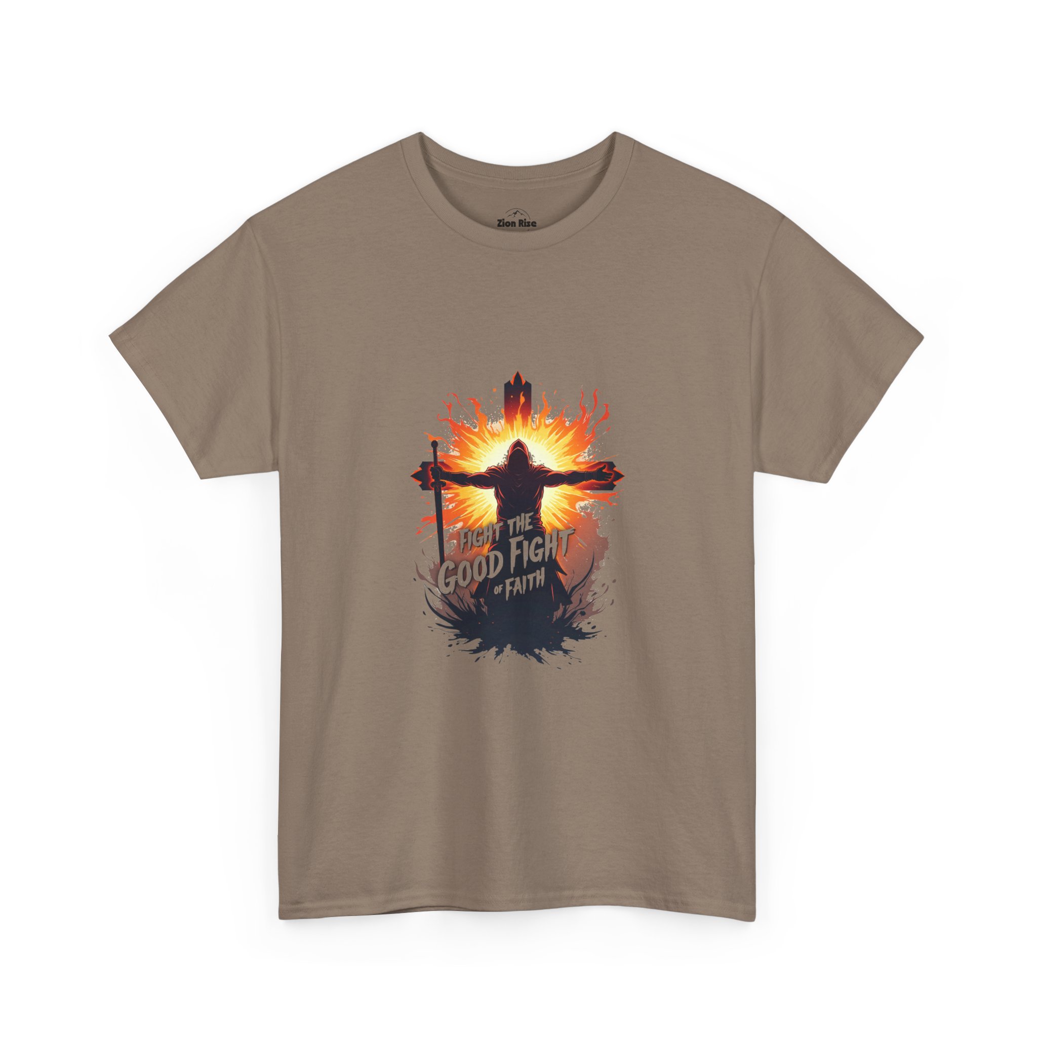 Fight the Good Fight, Christian Streetwear, Gift, Unisex Heavy Cotton Tee - Image 9