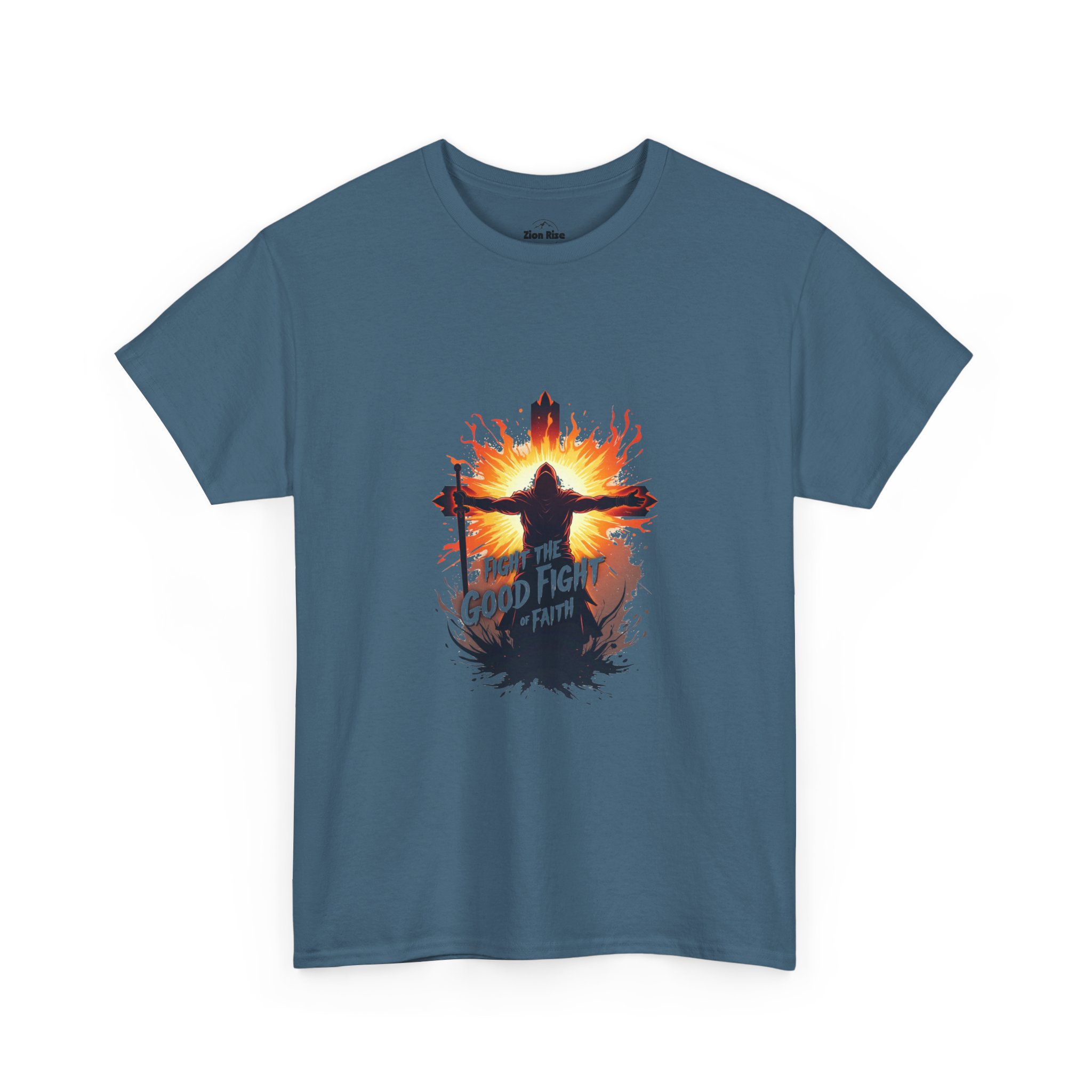 Fight the Good Fight, Christian Streetwear, Gift, Unisex Heavy Cotton Tee - Image 15
