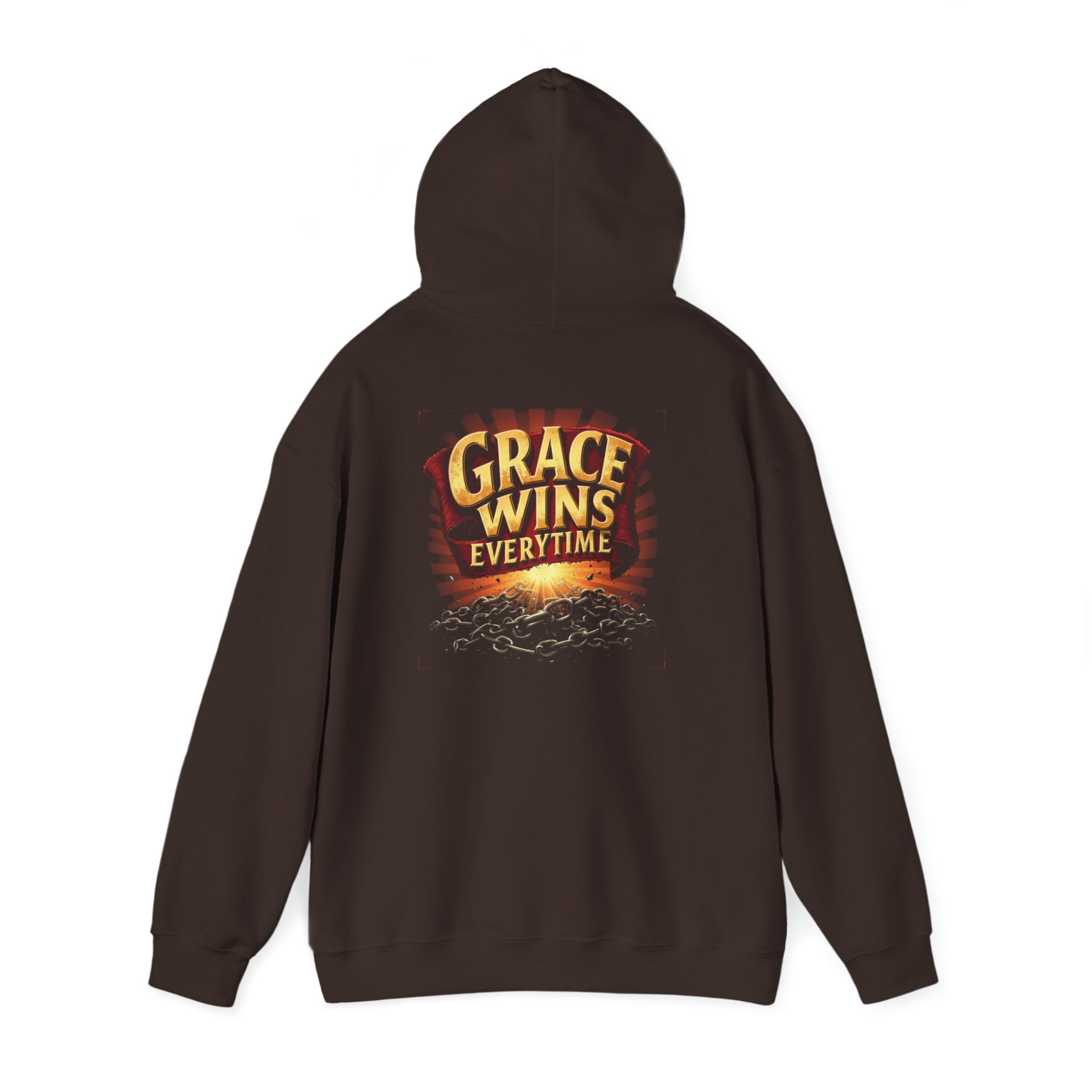 Grace Wins Hooded Sweatshirt - Unisex Heavy Blend™, Inspirational Gift, Cozy Hooded Pullover, Faith-Based Apparel, Everyday Comfort - Image 6