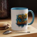Messy But Anointed Coffee Mug, Inspirational Ceramic Mug, Gift for Christians, Motivational Drinkware, Spiritual Coffee Cup