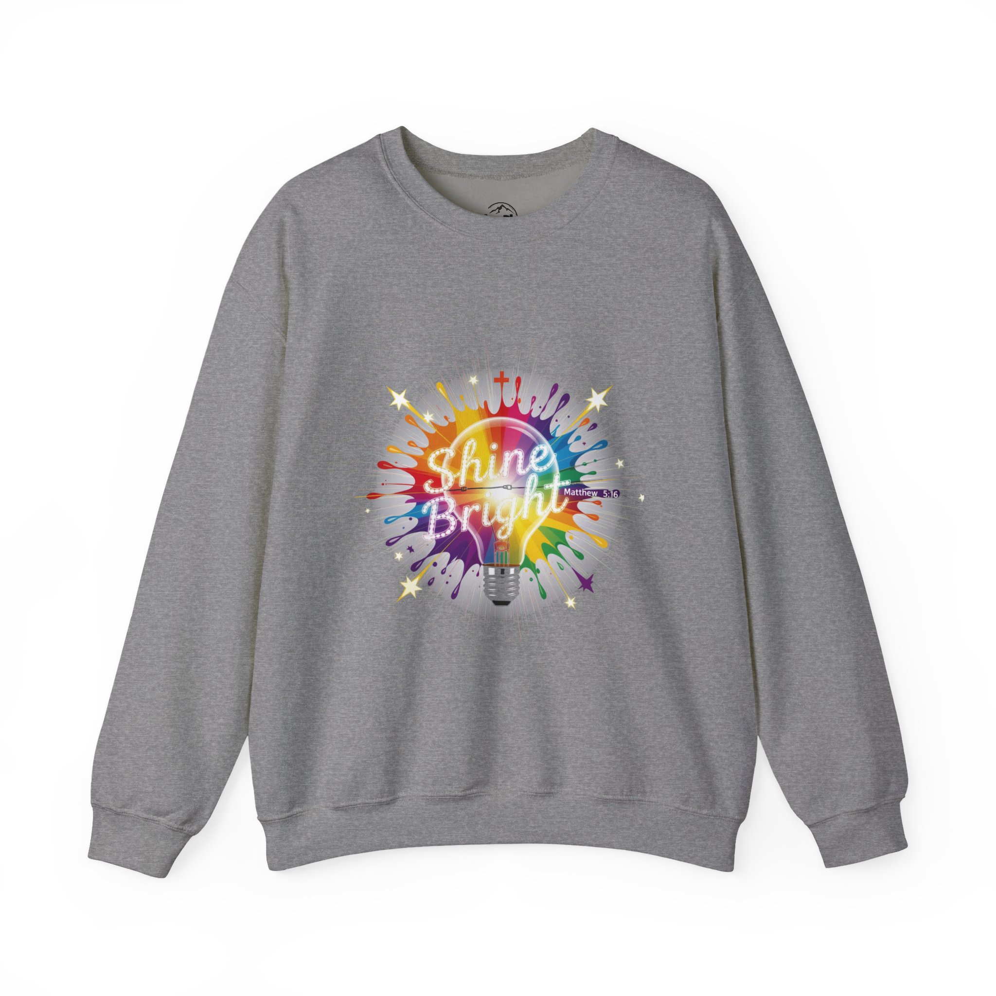Shine Bright rainbow paint splatter Sweatshirt | motivational crewneck - Image 8