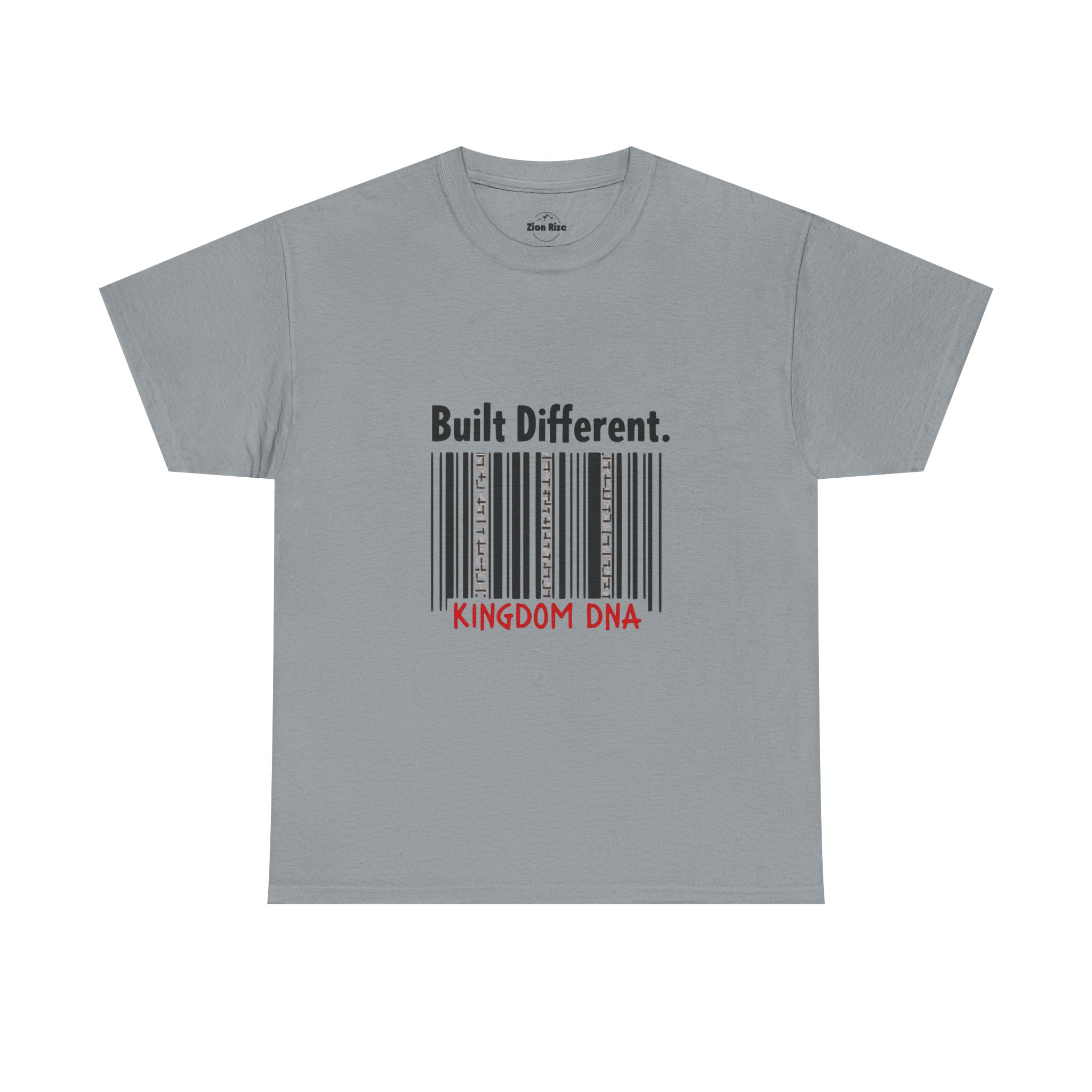 Unisex Heavy Cotton Tee - "Built Different" DNA Barcode Shirt, Casual Wear, Graphic Tee, Gift for Him/Her, Motivational Style - Image 12