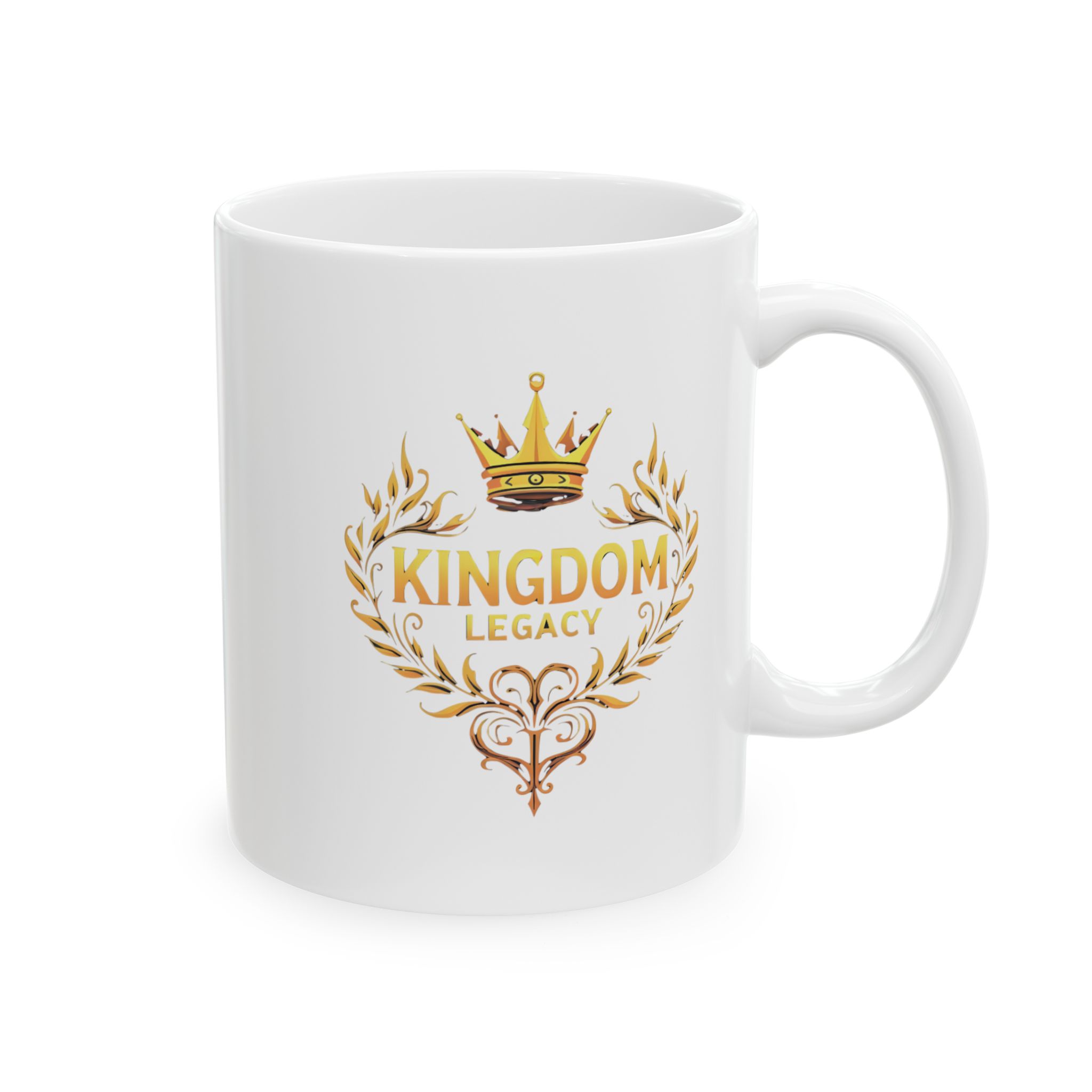 Golden Wreath Ceramic Mug - Perfect Gift for Tea Lovers, Coffee Enthusiasts, Celebrations, Home Décor, Kitchen Accessory - Image 5