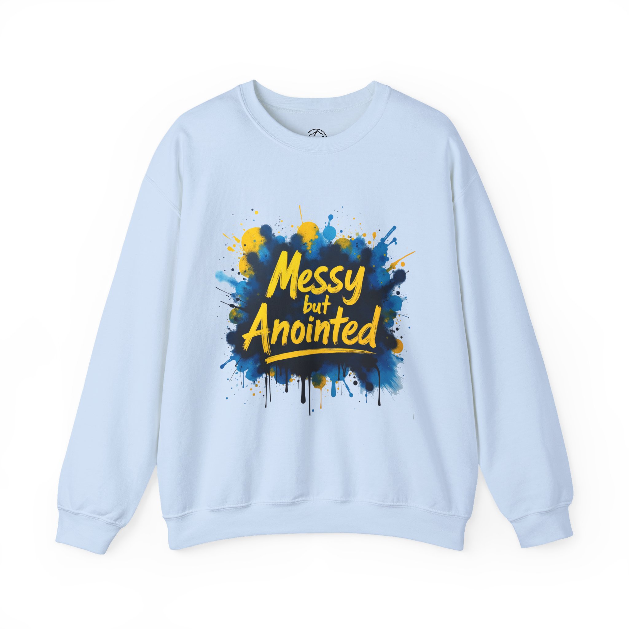 Messy but Anointed Sweater, Comfortable Crewneck Sweatshirt, Inspirational Gift, Unisex Casual Wear, Everyday Style, Christian Apparel - Image 8