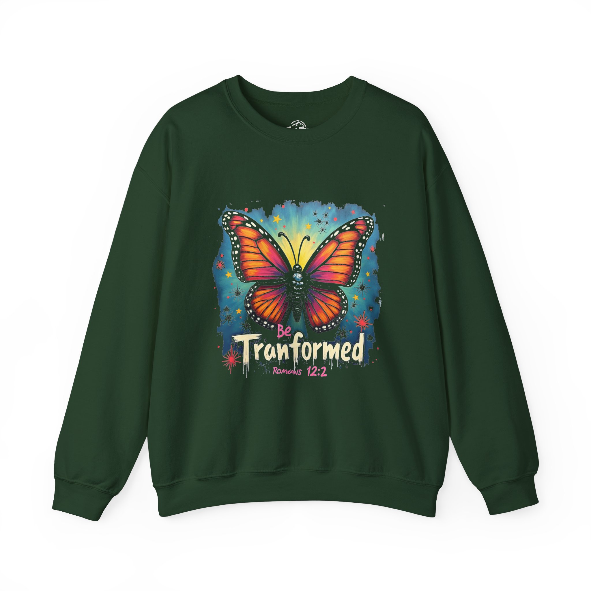 Transformed Butterfly sweatshirt | Christian Scripture Romans 12:2, Monarch Wings, Faith Apparel - Image 7