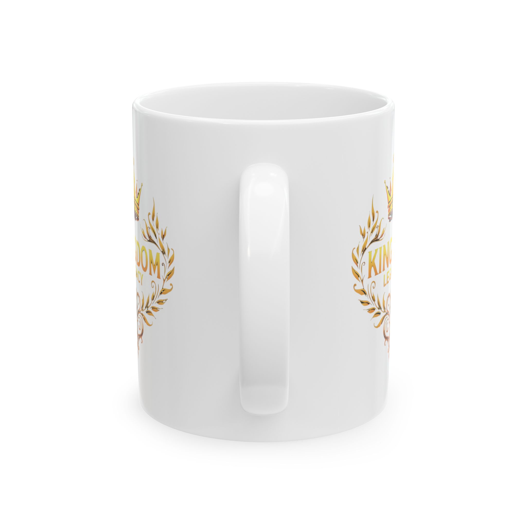 Golden Wreath Ceramic Mug - Perfect Gift for Tea Lovers, Coffee Enthusiasts, Celebrations, Home Décor, Kitchen Accessory - Image 3