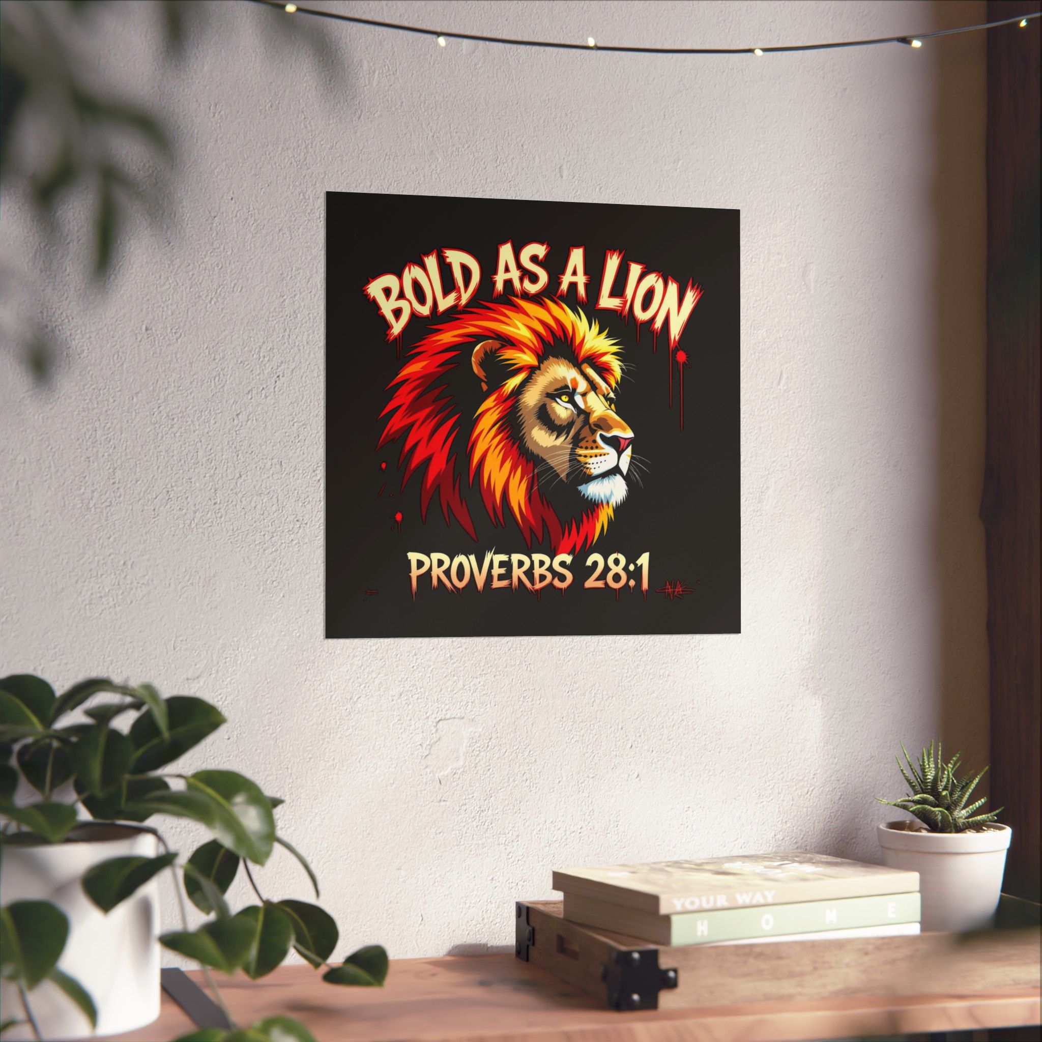 Bold as a Lion Proverbs 28:1 Poster | Matte Horizontal - Image 6