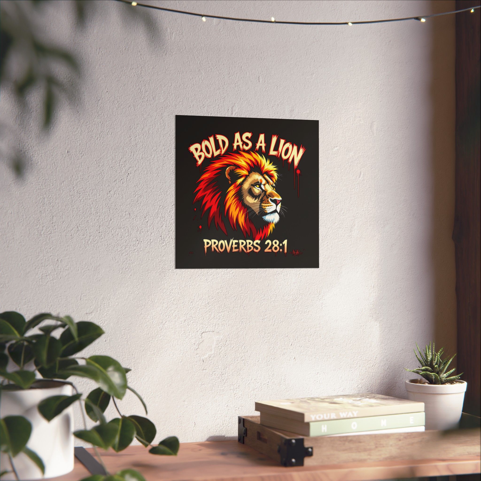 Bold as a Lion Proverbs 28:1 Poster | Matte Horizontal - Image 4